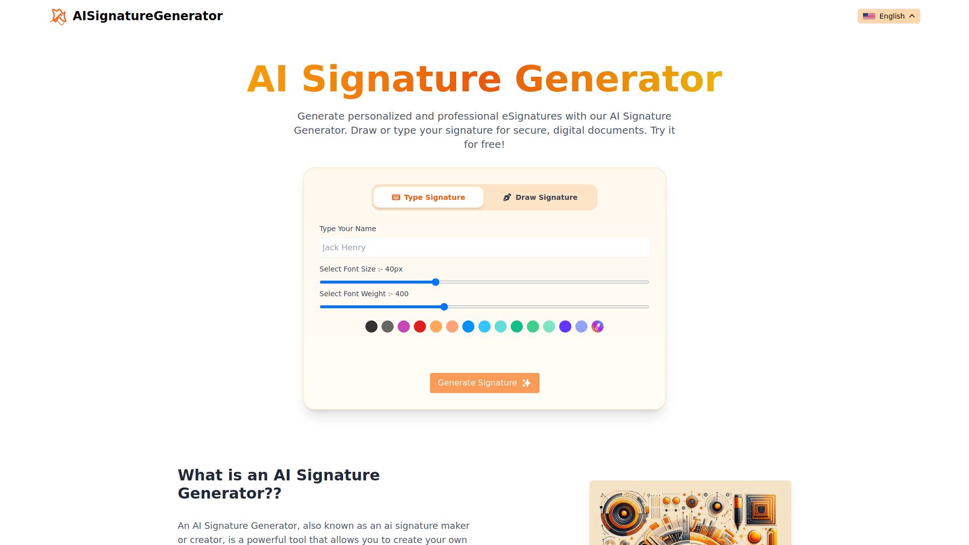AI Signature Generator