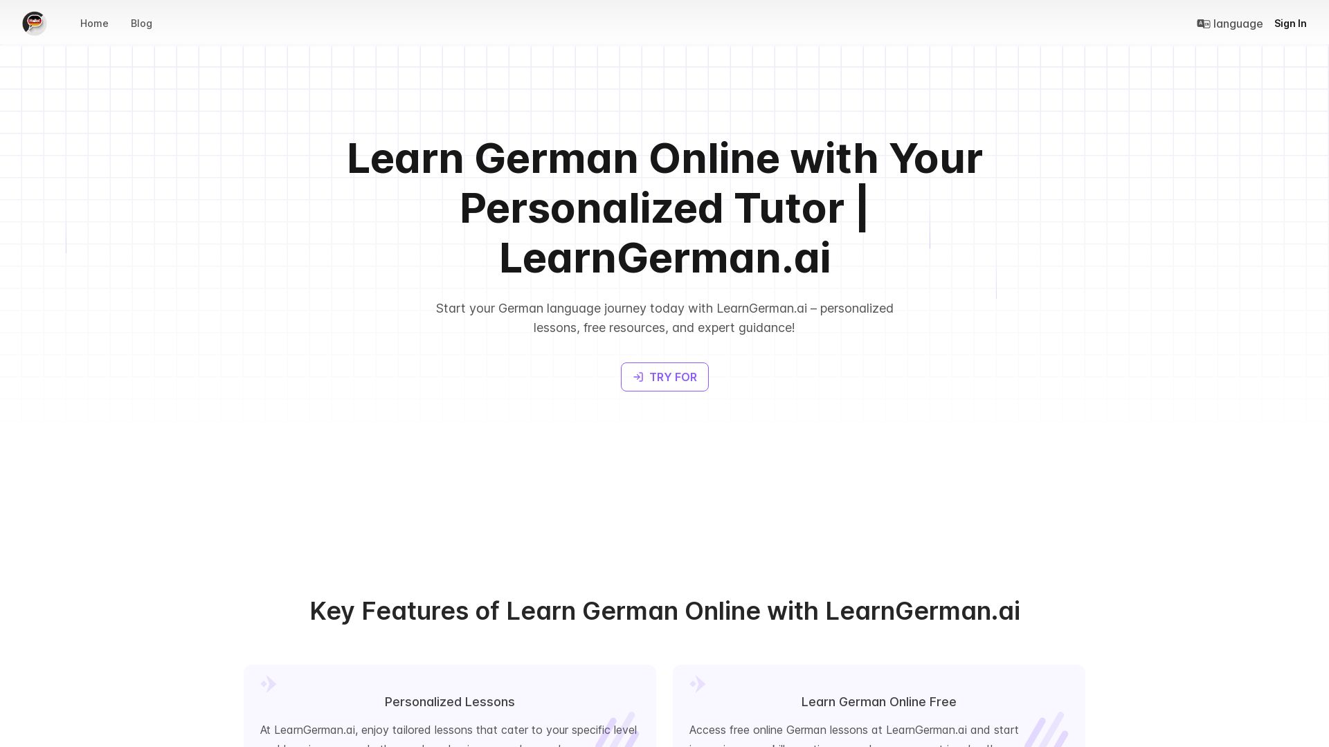 LearnGerman AI: Free German Tutor Online