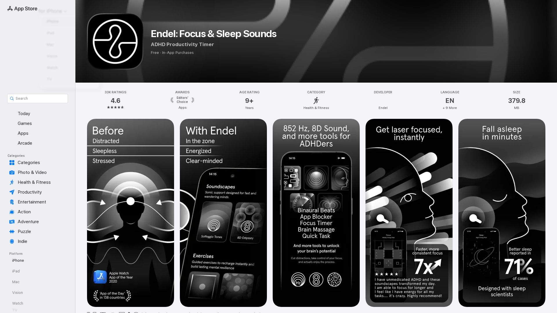 Endel: Focus, Sleep, Relax