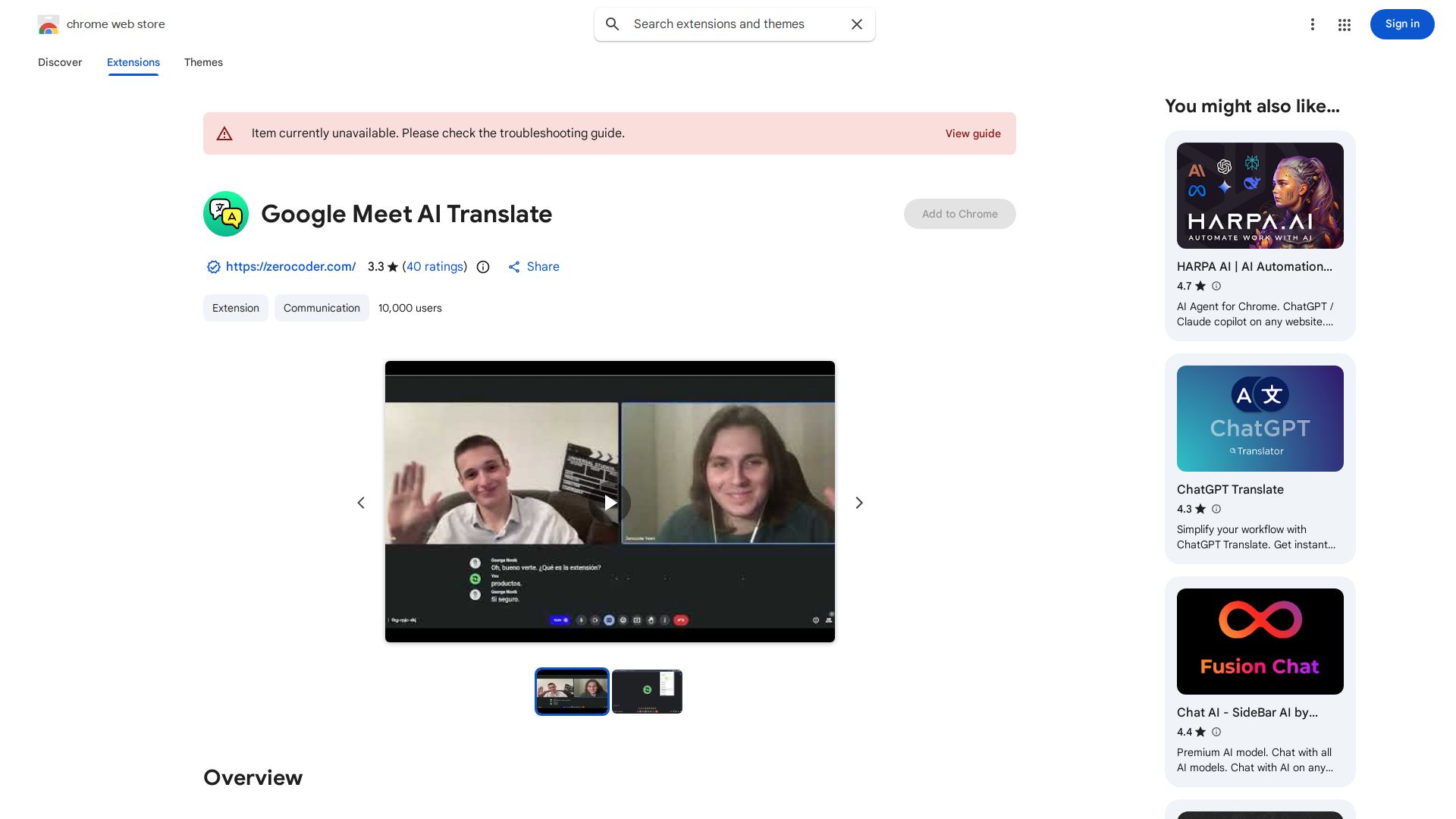 Google Meet AI Translate