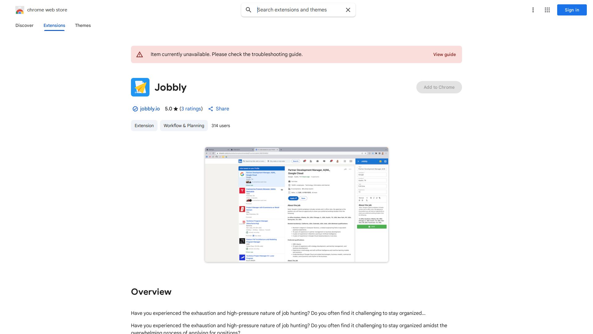 Jobbly AI Chrome Extension
