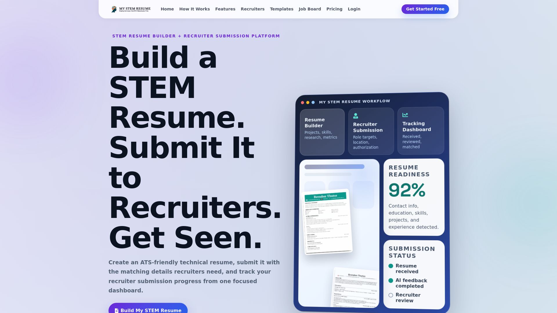 My STEM Resume