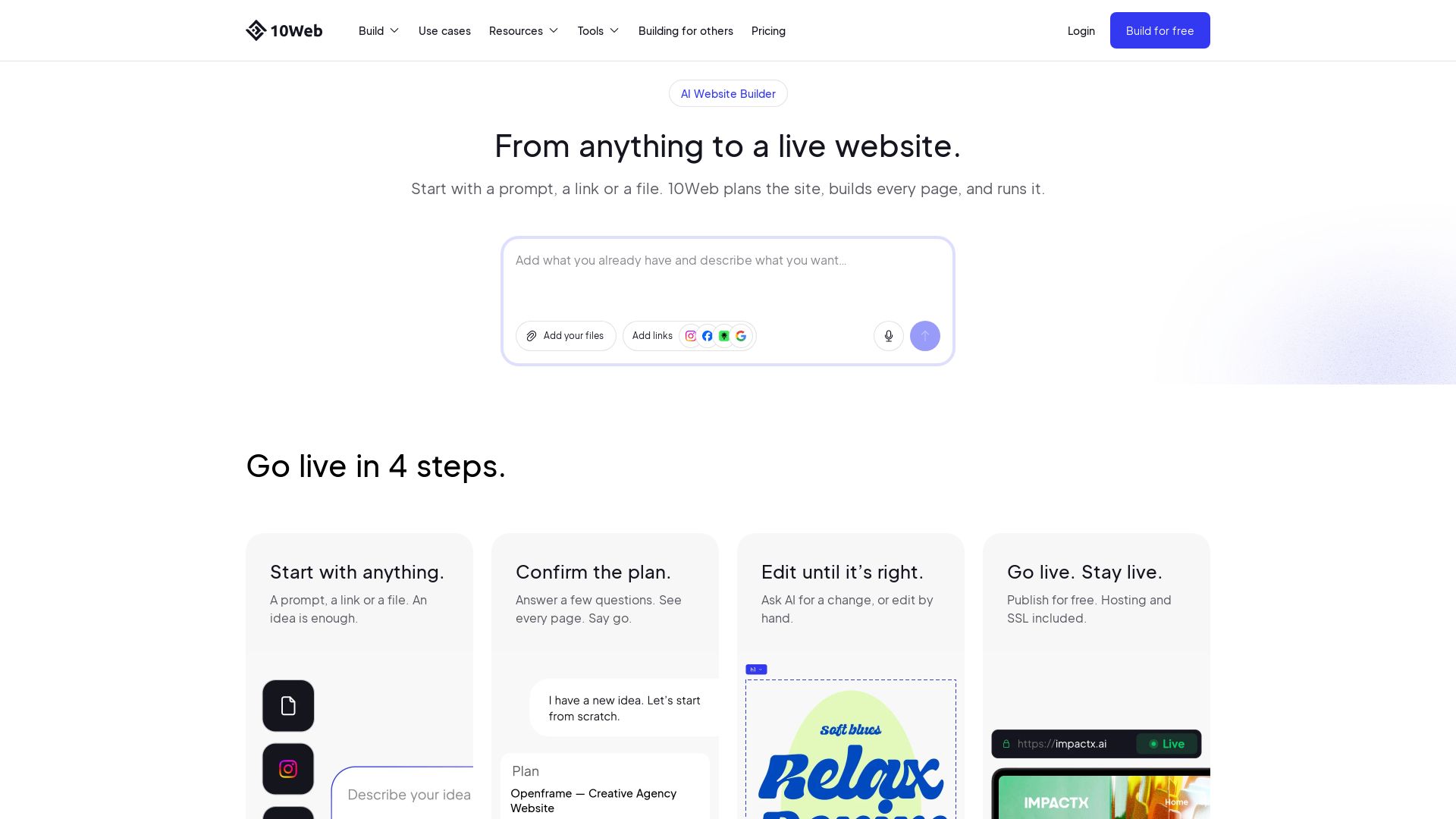 10Web AI Website Builder