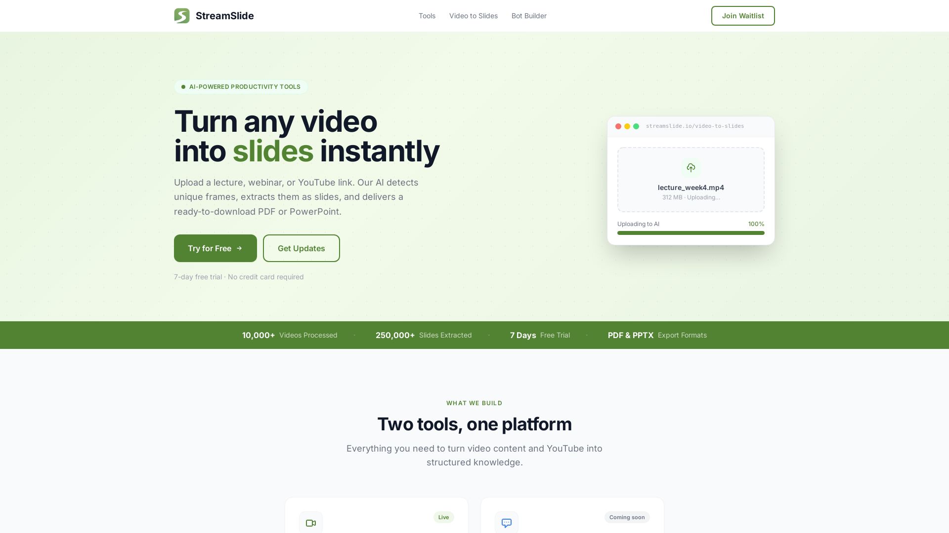 Stream Slides