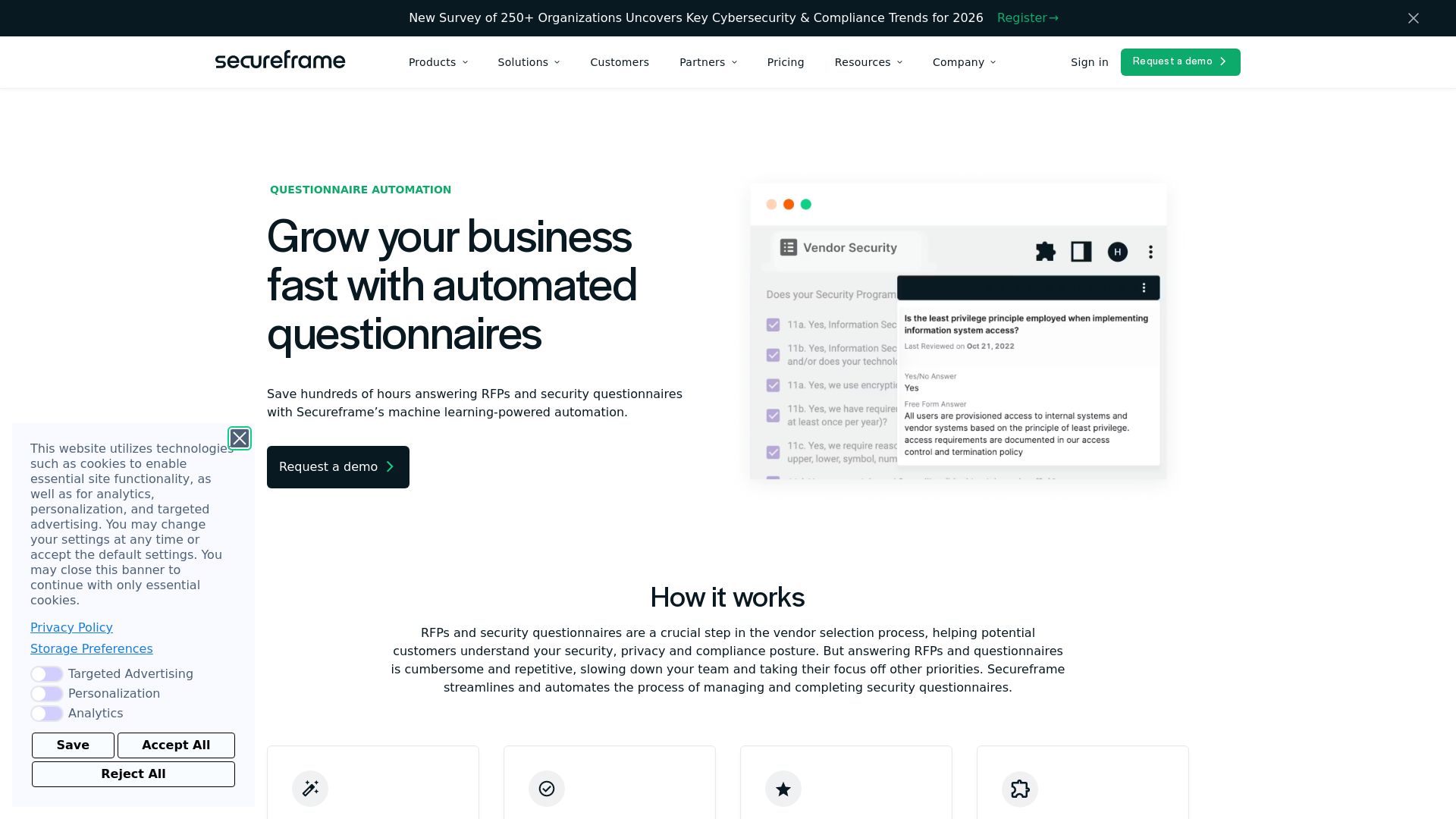 SECUREFRAME QUESTIONNAIRES