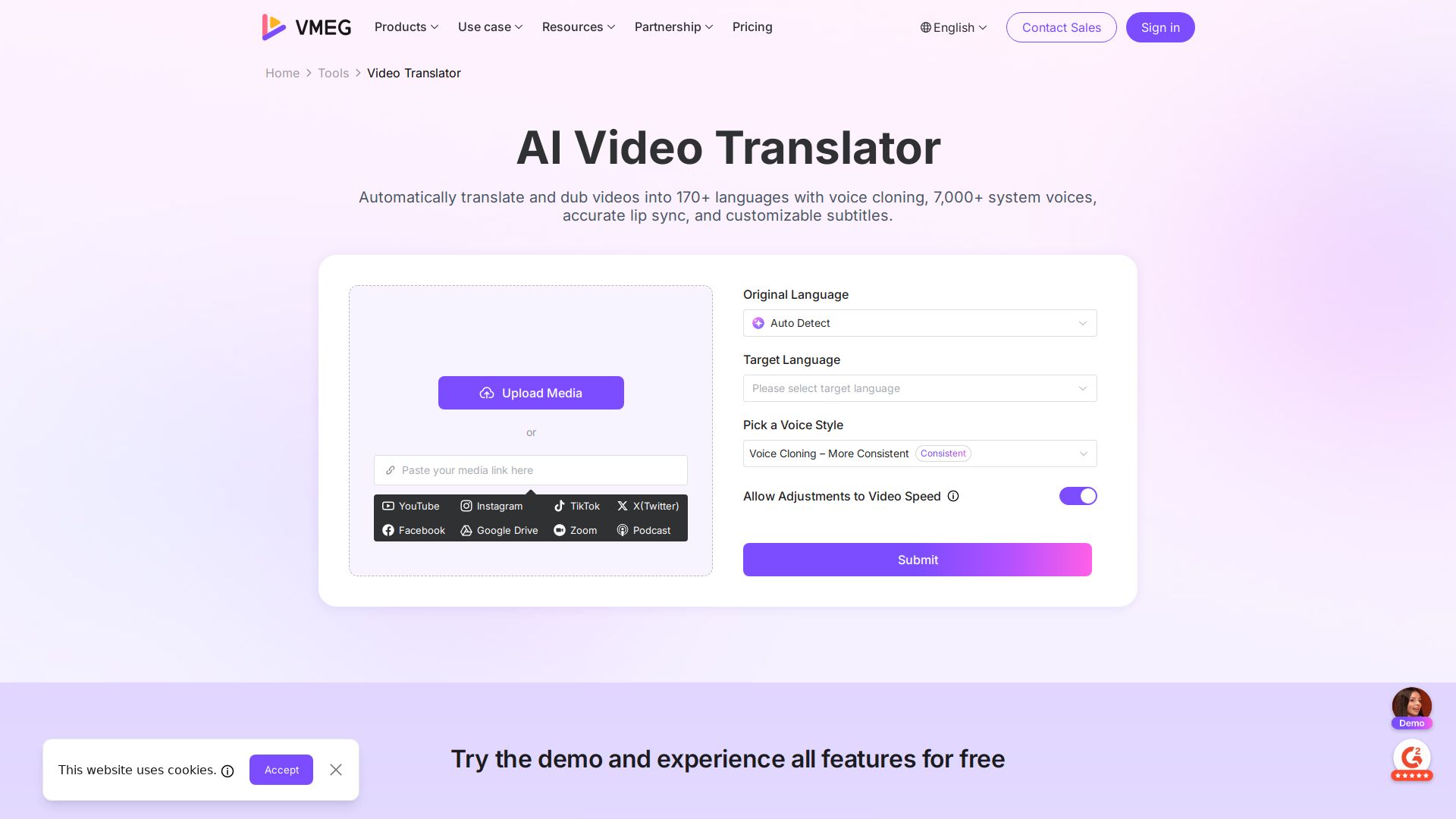 VMEG Video Translation