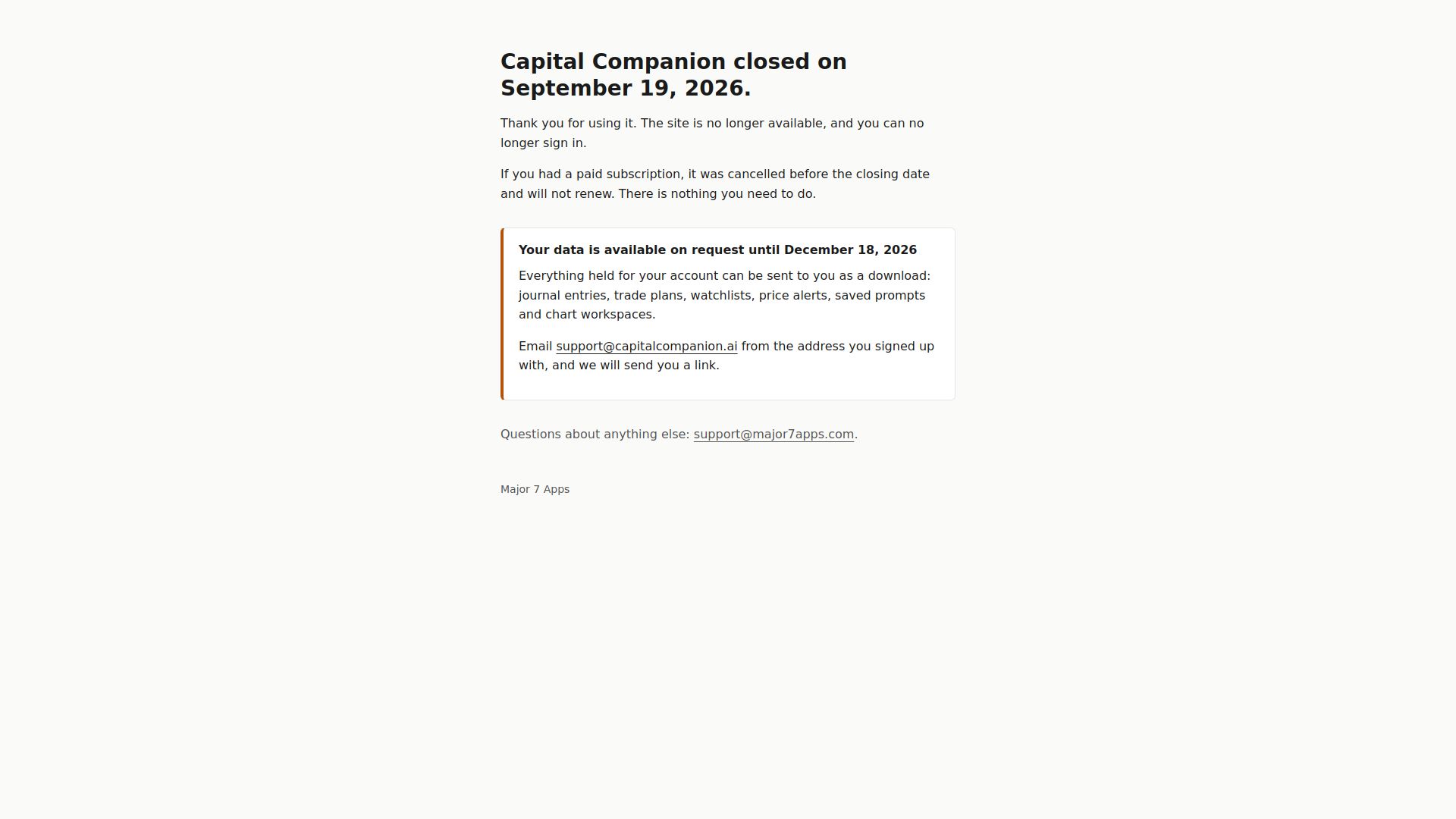 Capital Companion