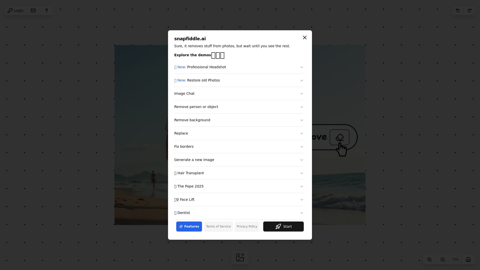 snapfiddle AI Image Editor