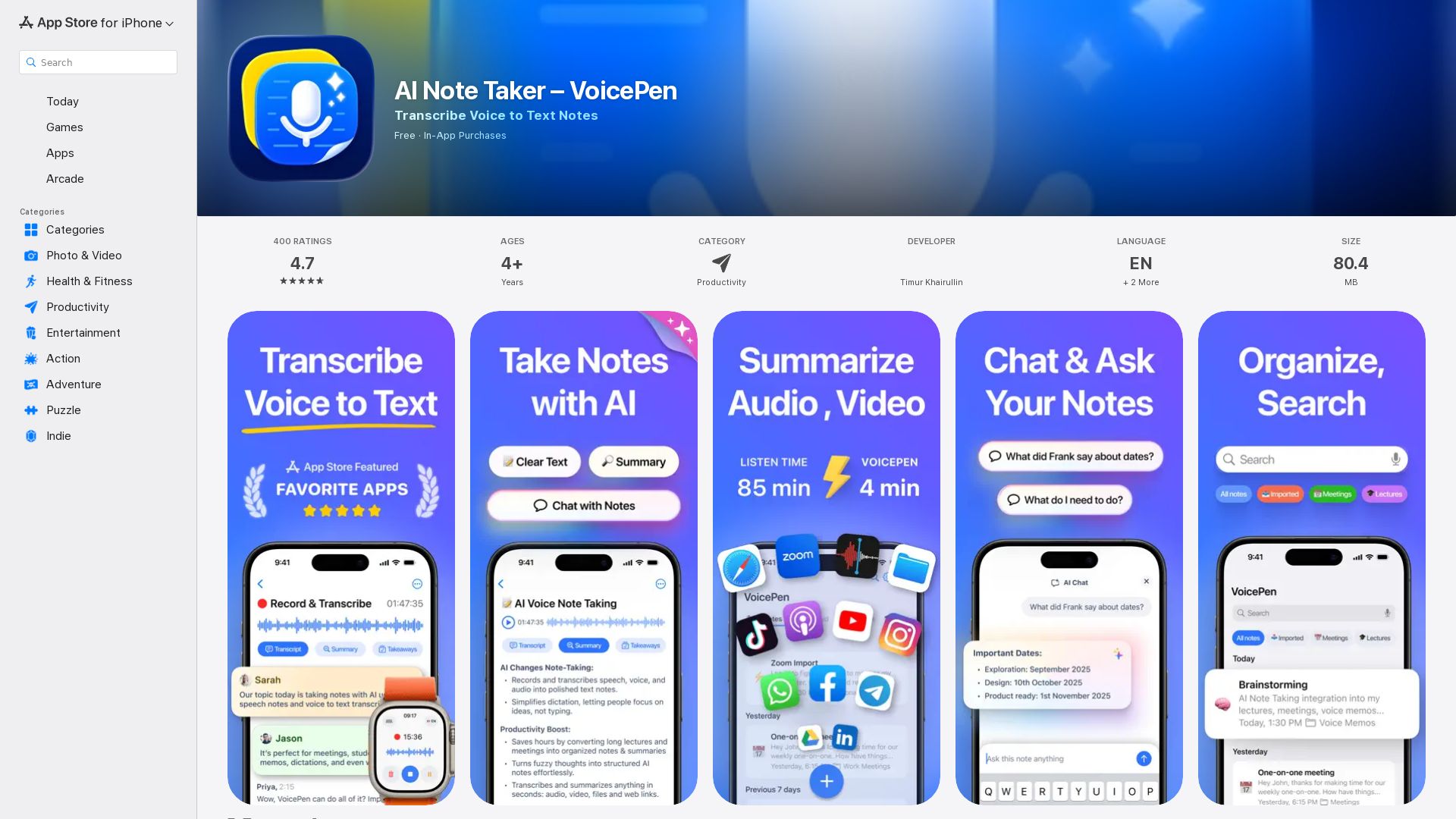 Voice Pen: Speech to Text AI