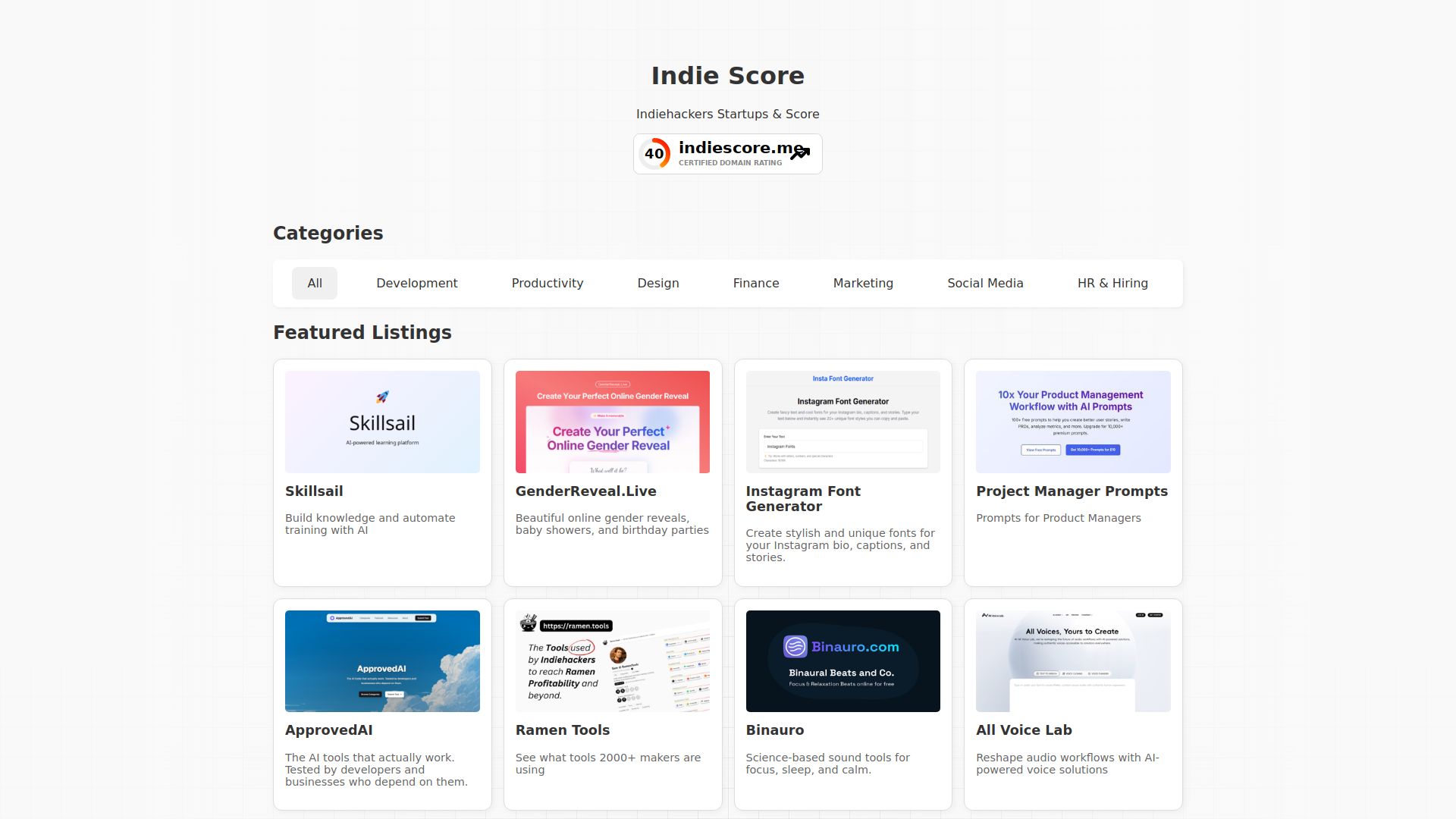 IndieScore
