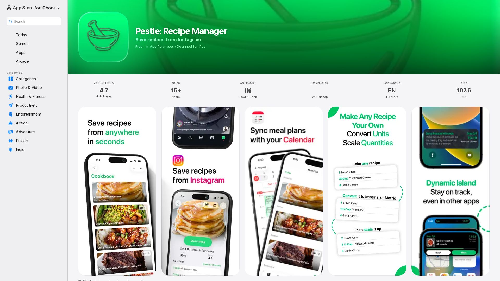 Pestle Recipe Manager