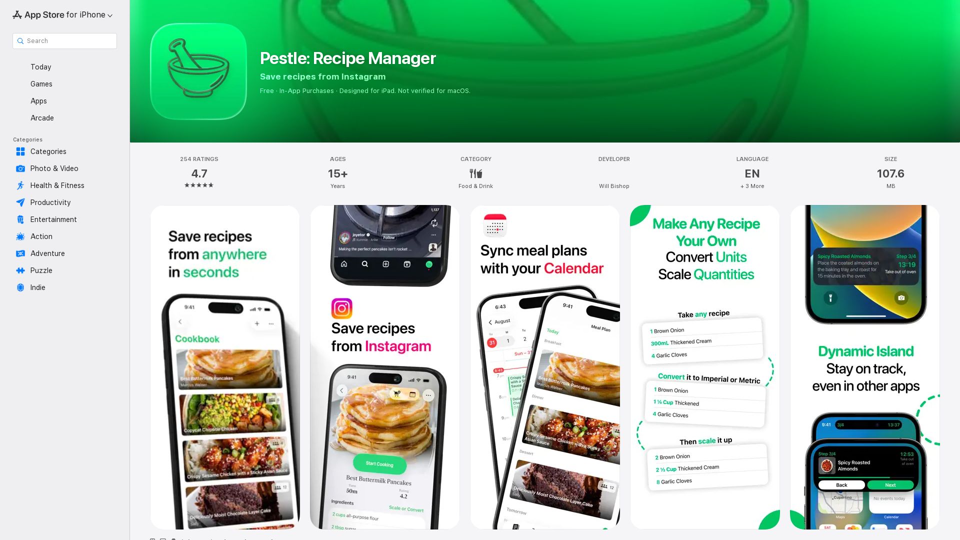 Pestle Recipe Manager