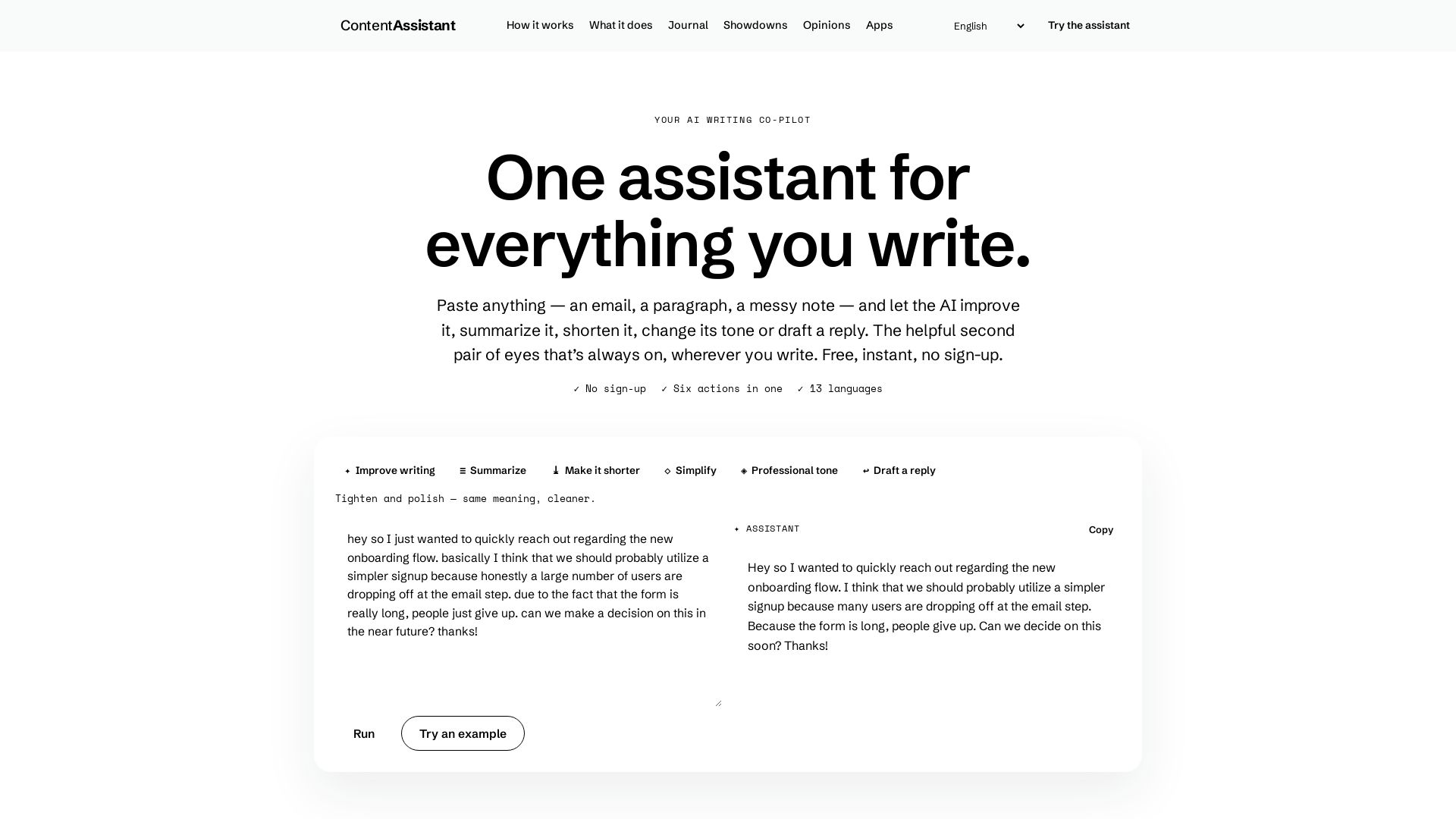 Content Assistant