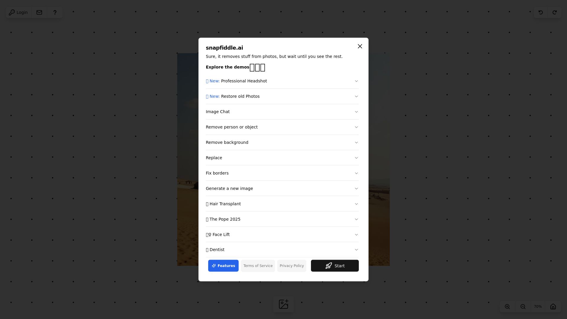 snapfiddle AI Image Editor