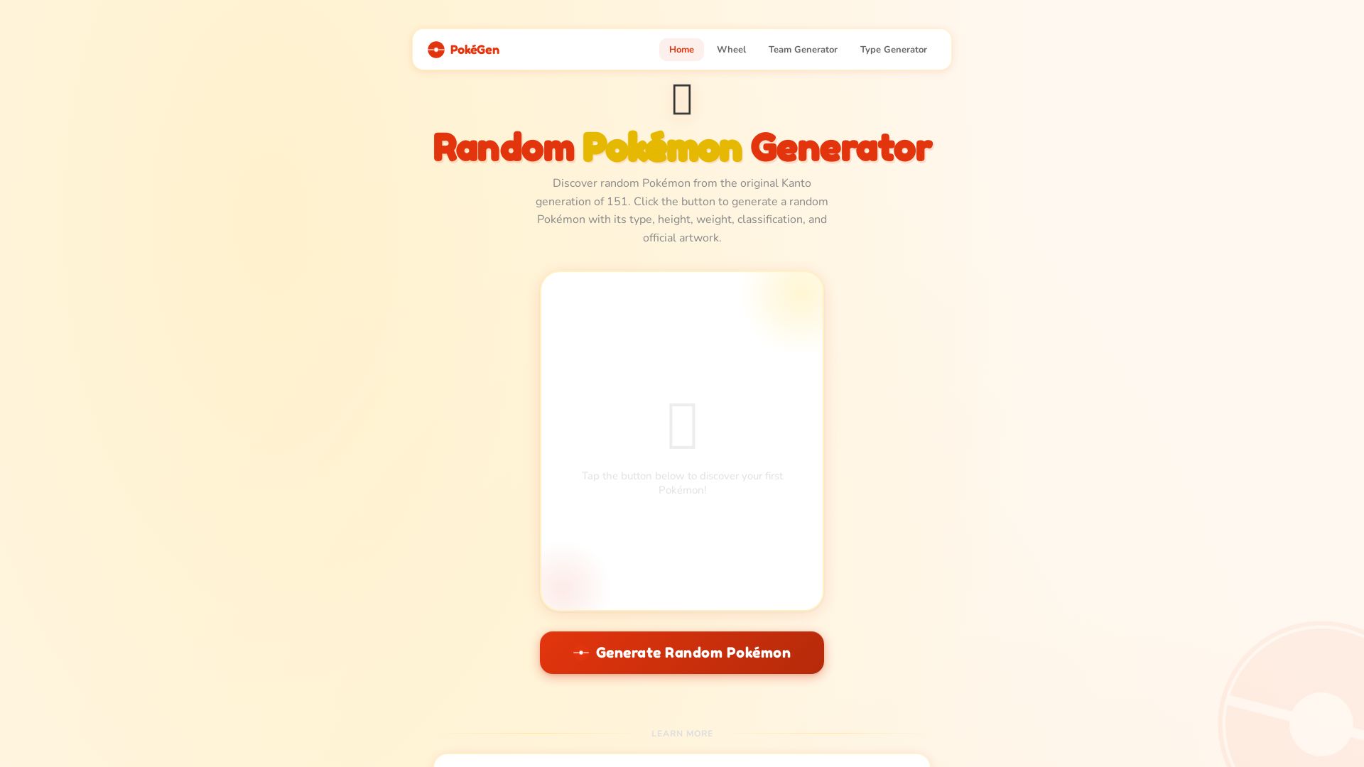 Random Pokemon Generator