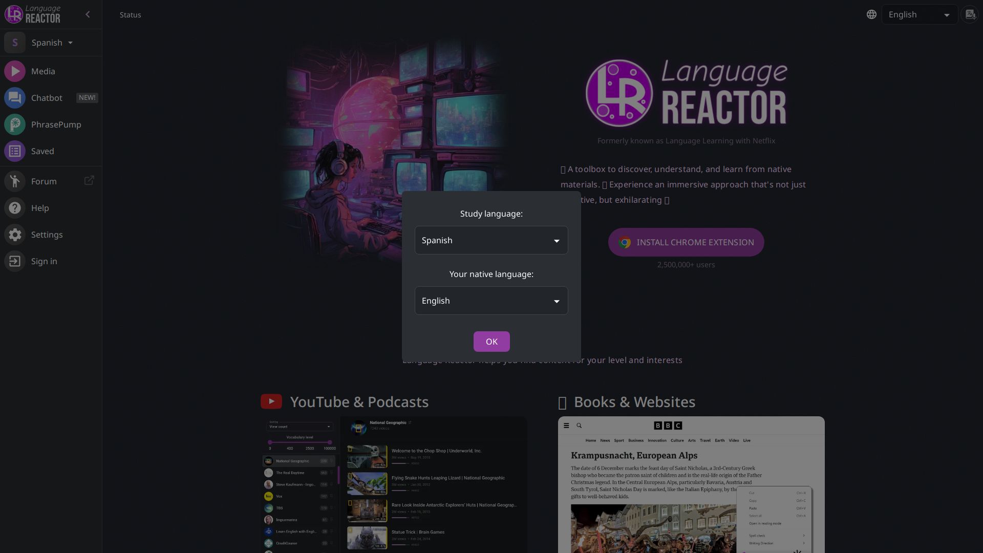 Language REACTOR