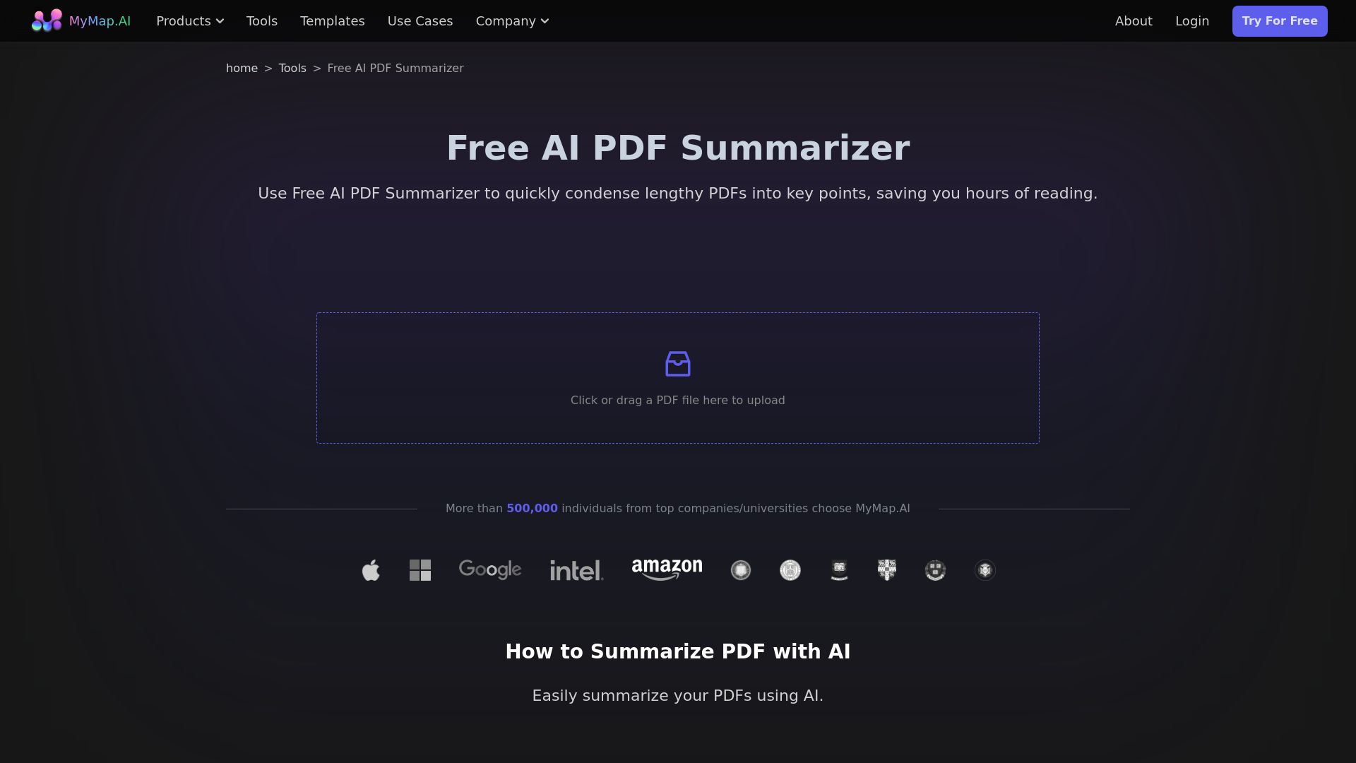 Mymap ai pdf summarizer summarizer best tools gogetgpt