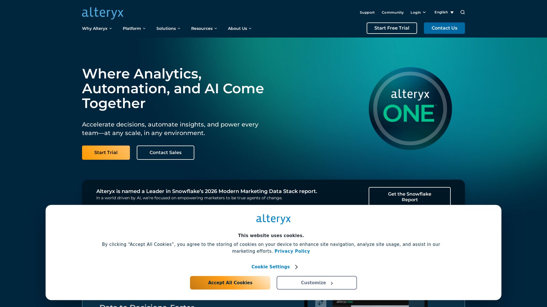 Alteryx Analytics Cloud Platform