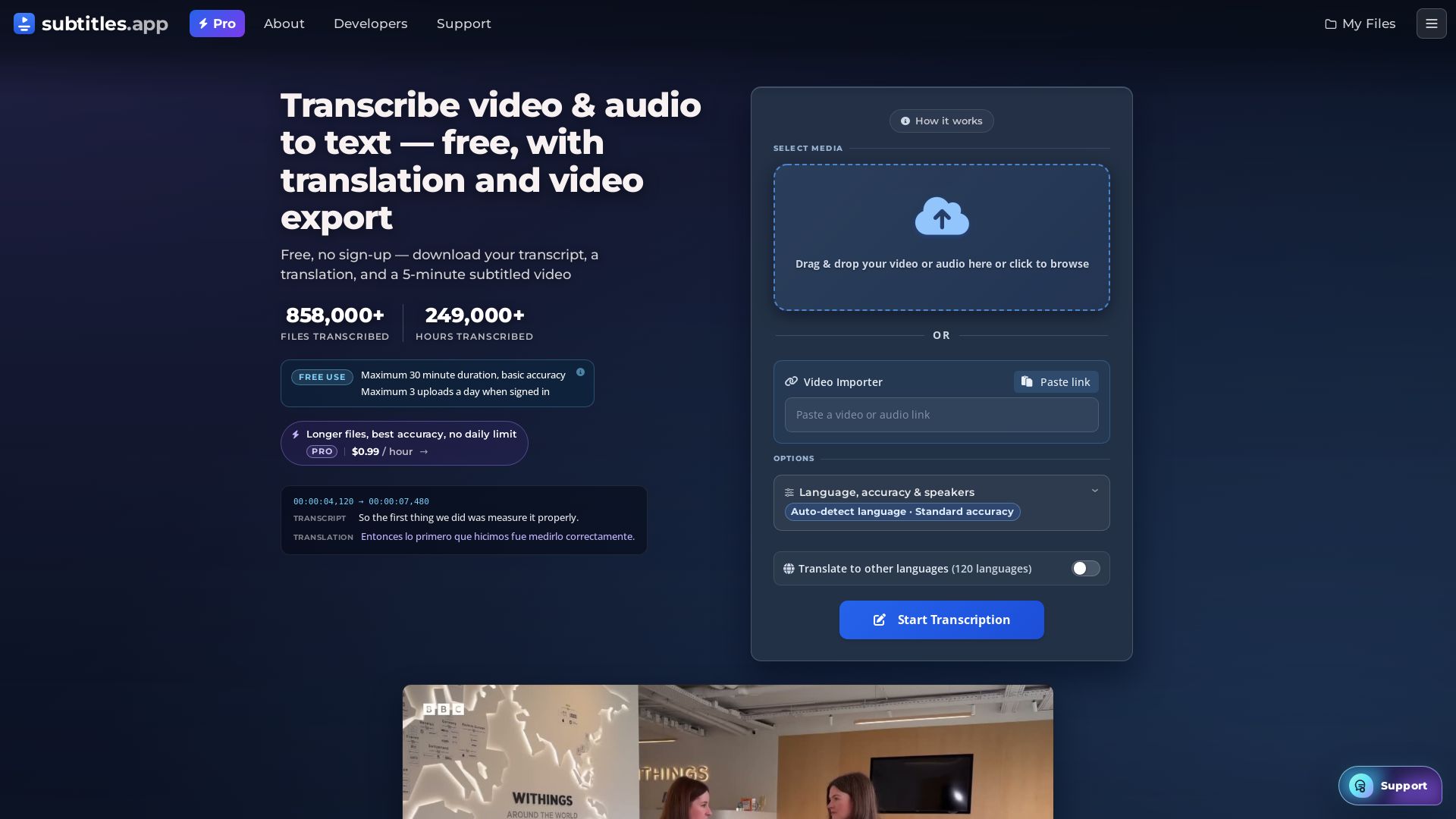 Free Subtitles AI