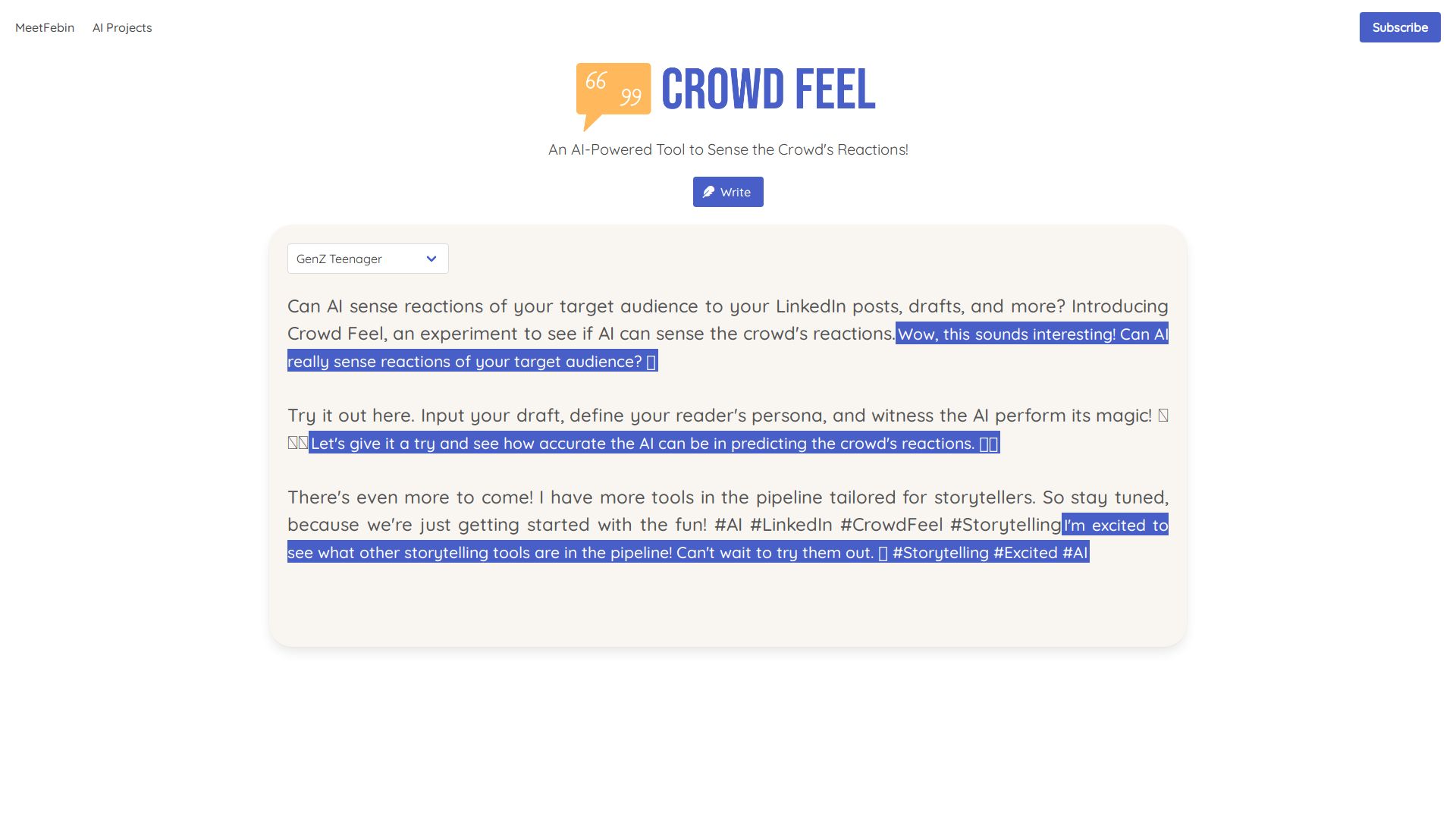 Crowd Feel