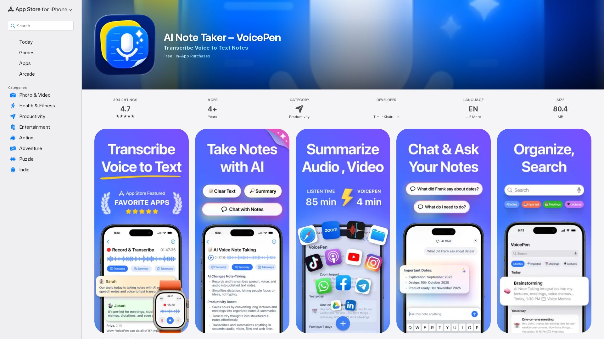Voice Pen: Speech to Text AI