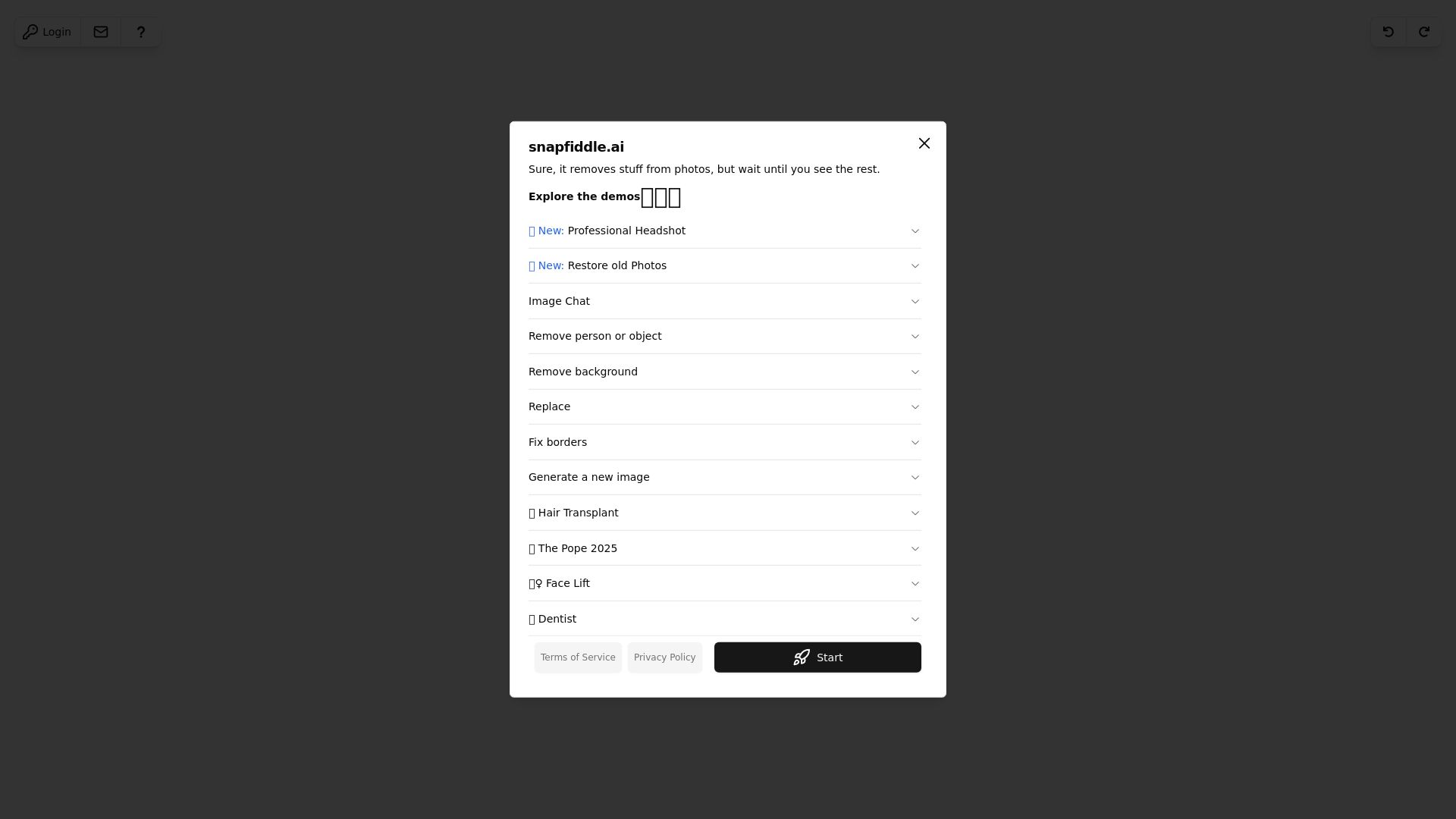 snapfiddle AI Image Editor