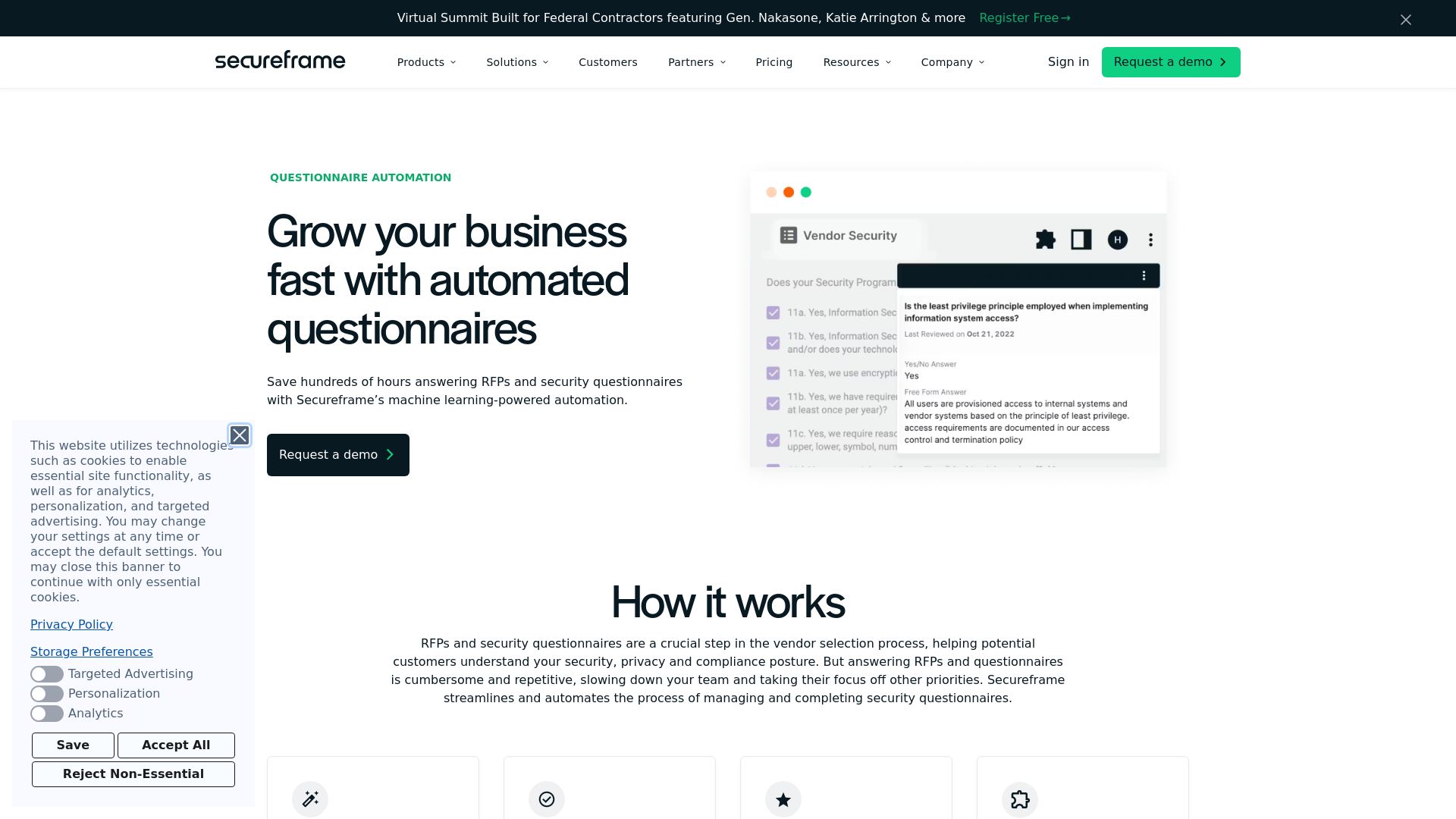 SECUREFRAME QUESTIONNAIRES