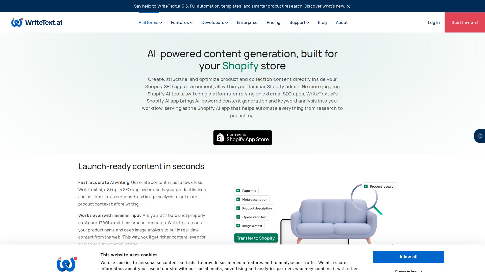 WriteText.ai for Shopify
