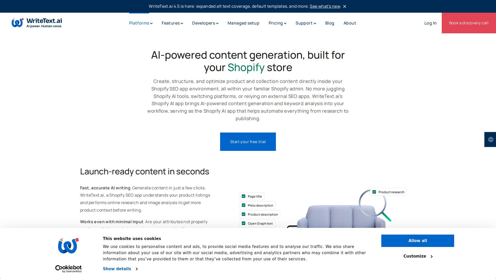 WriteText.ai for Shopify