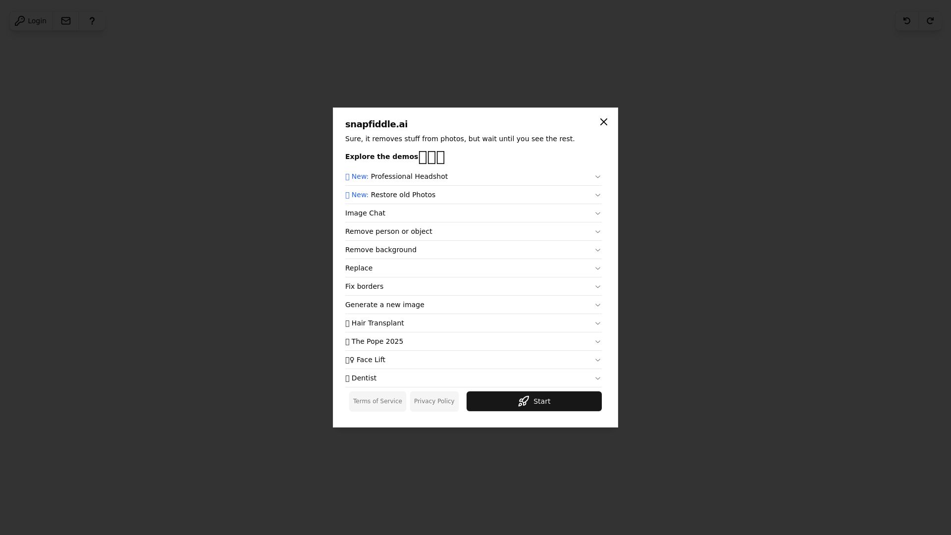 snapfiddle AI Image Editor
