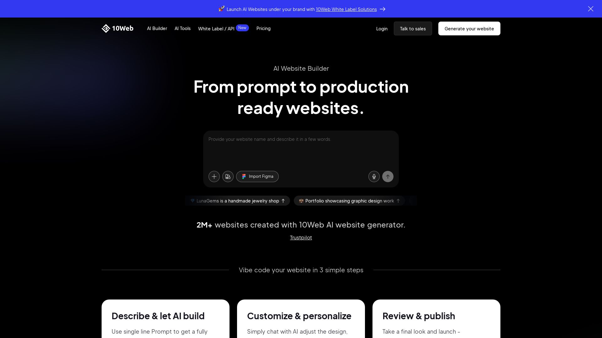 10Web AI Website Builder