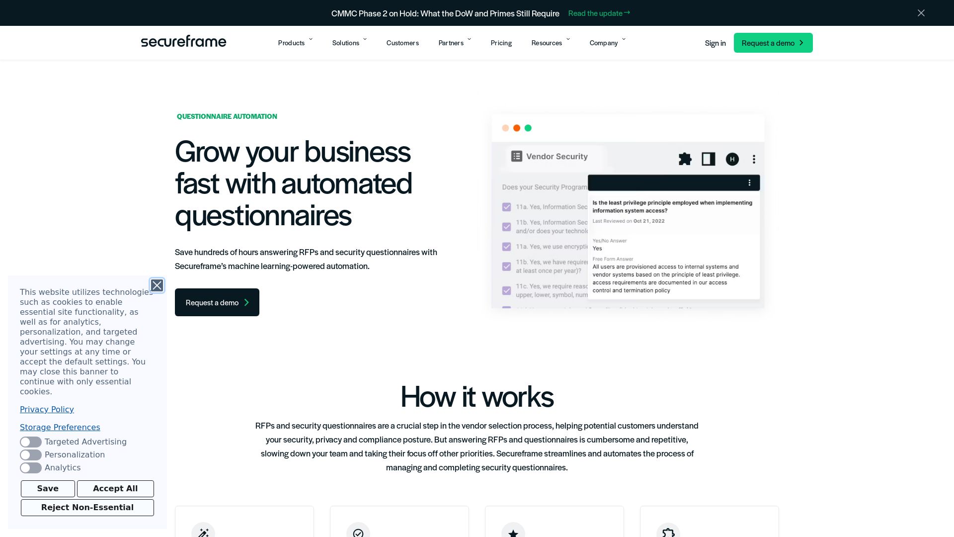 SECUREFRAME QUESTIONNAIRES