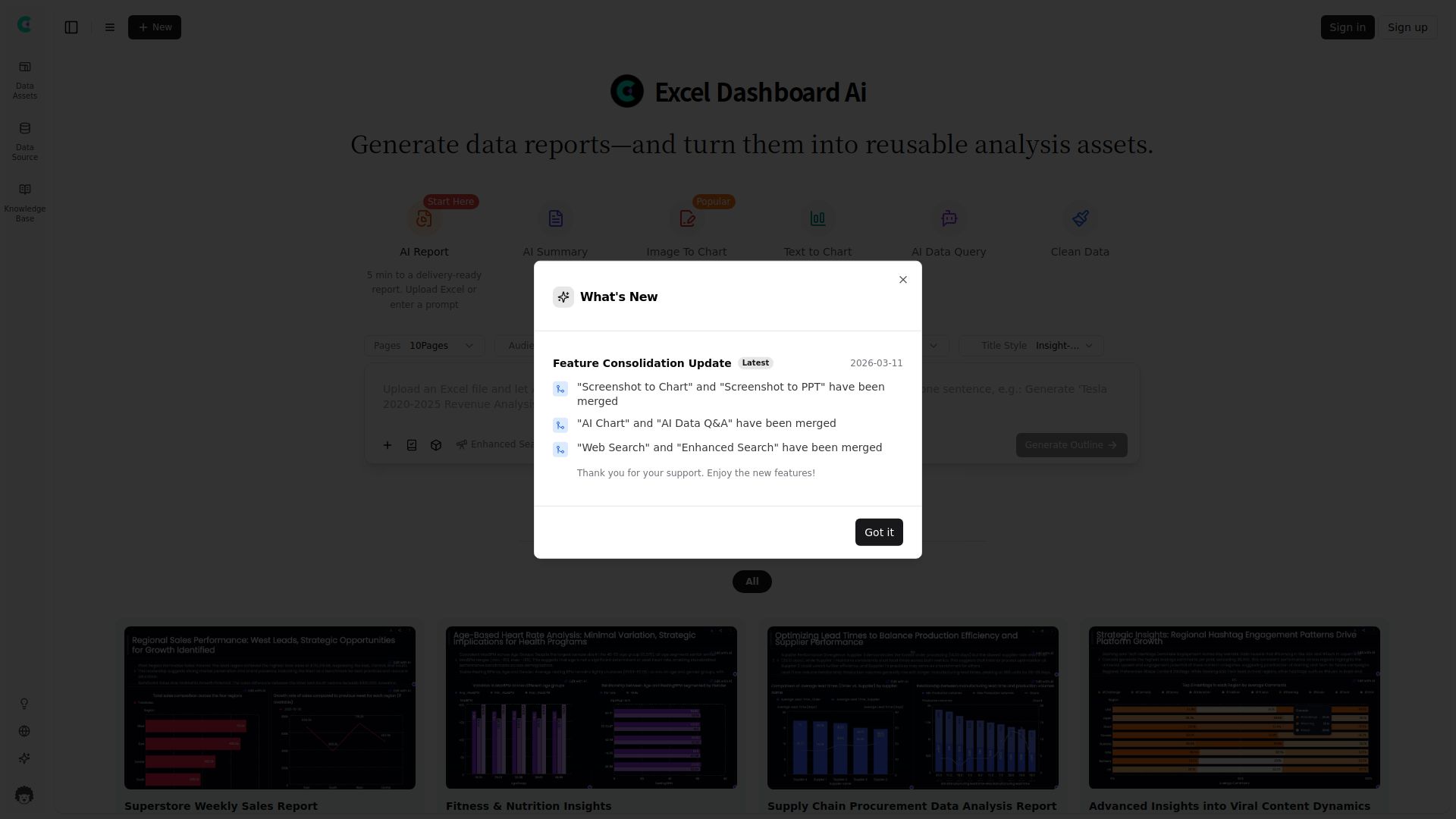 ExcelDashboard AI