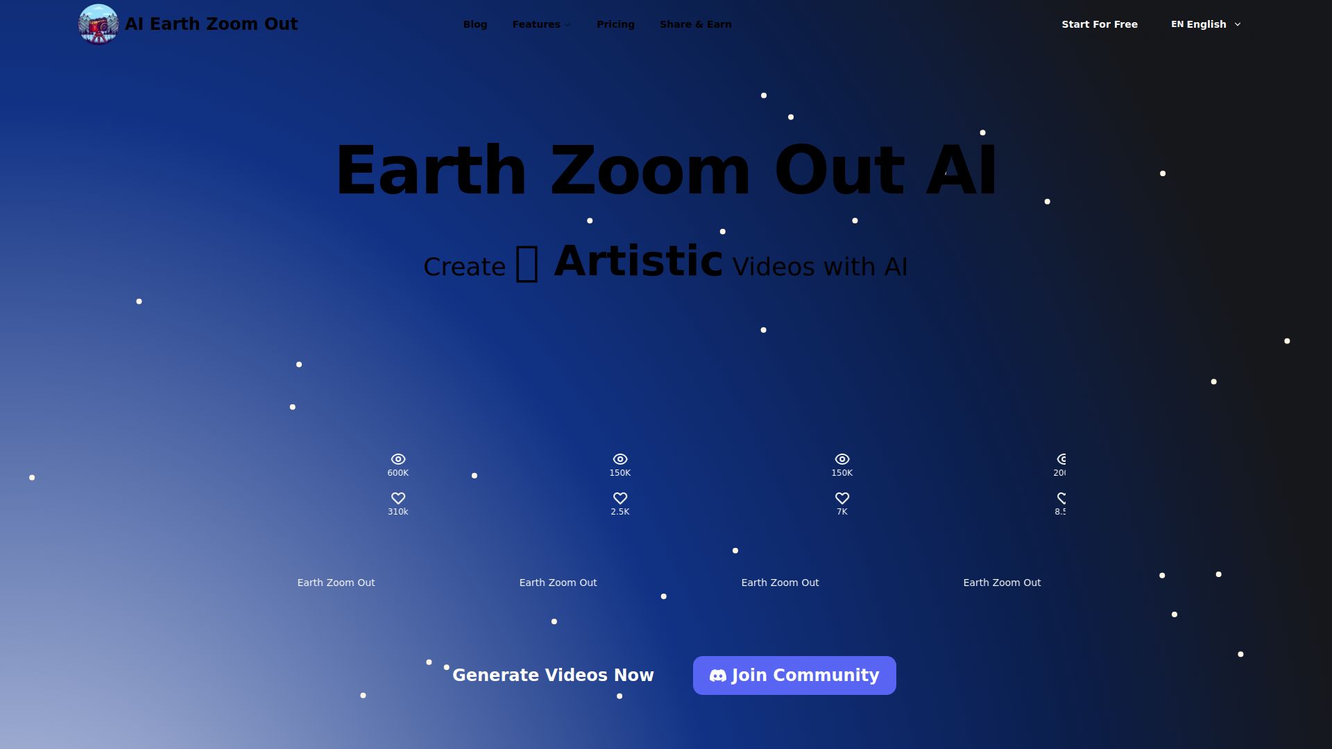 Earth Zoom Out AI