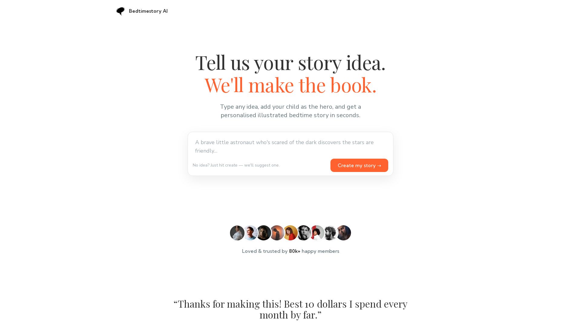 BedtimeStory AI