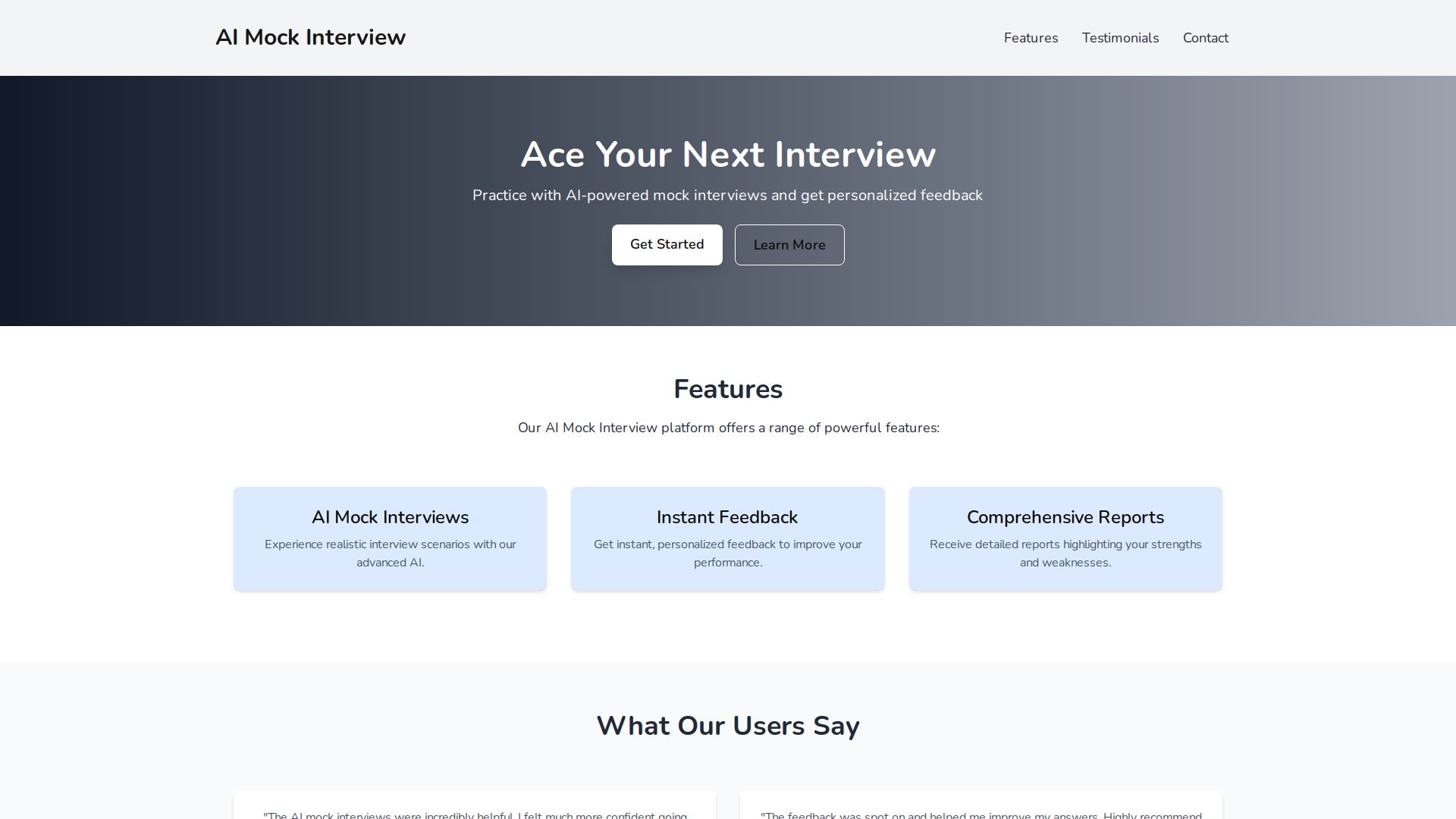 AI Mock Interview