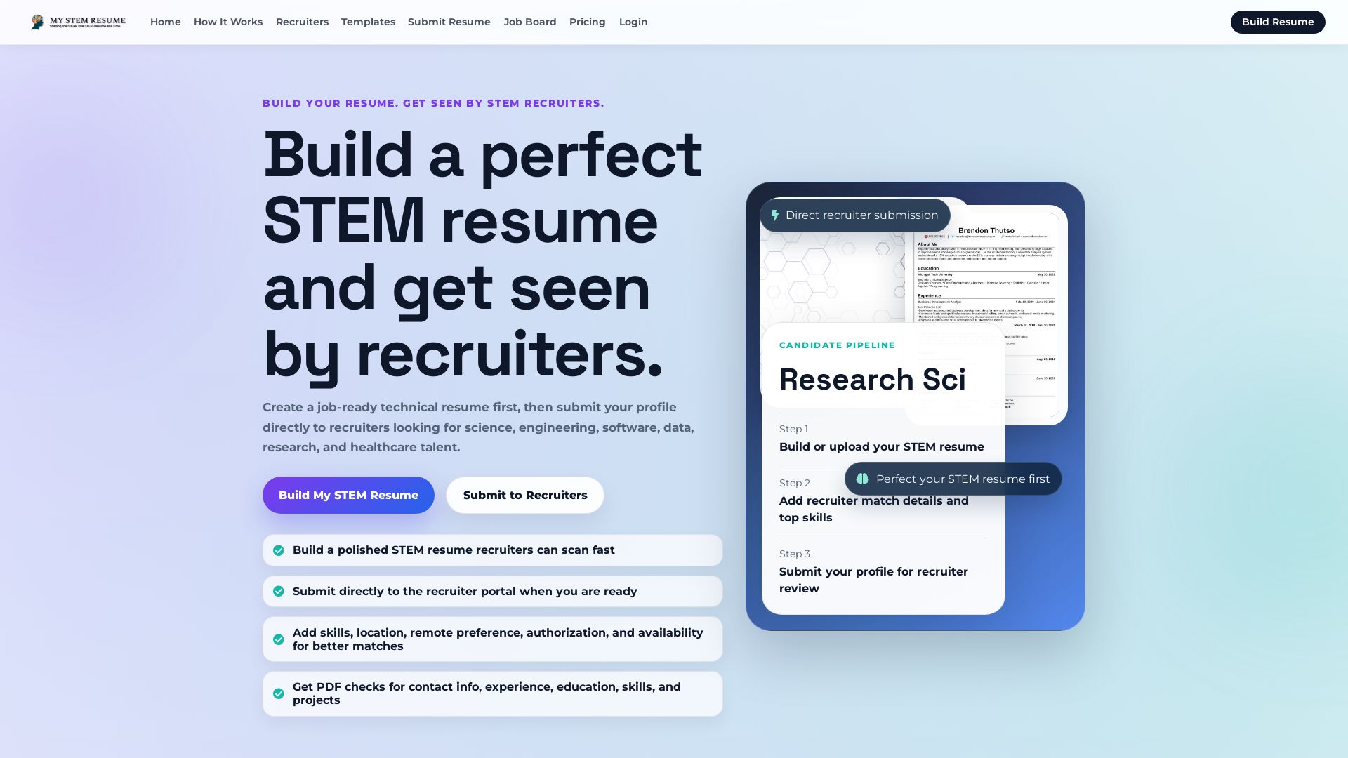 My STEM Resume