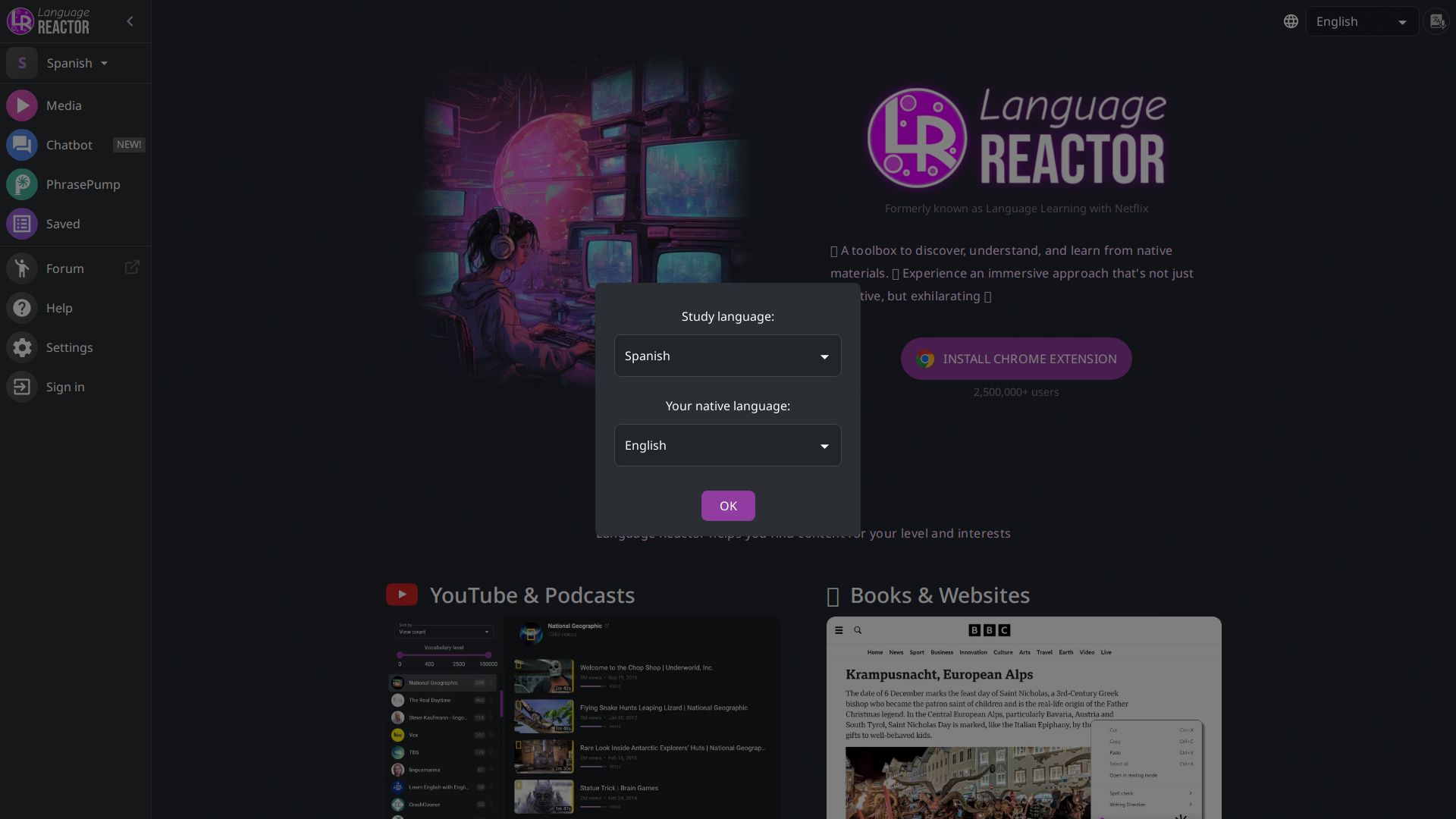 Language REACTOR