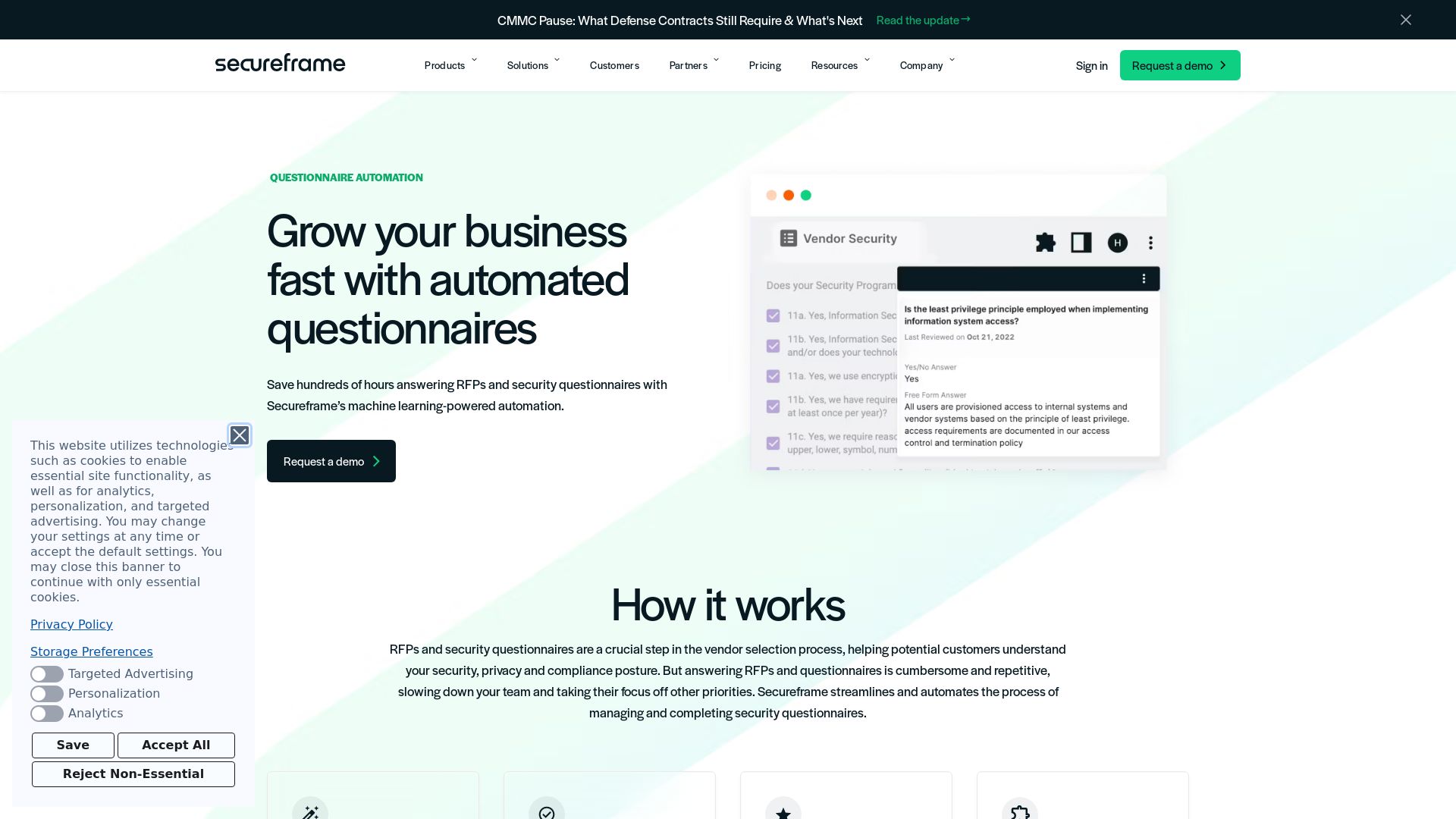 SECUREFRAME QUESTIONNAIRES