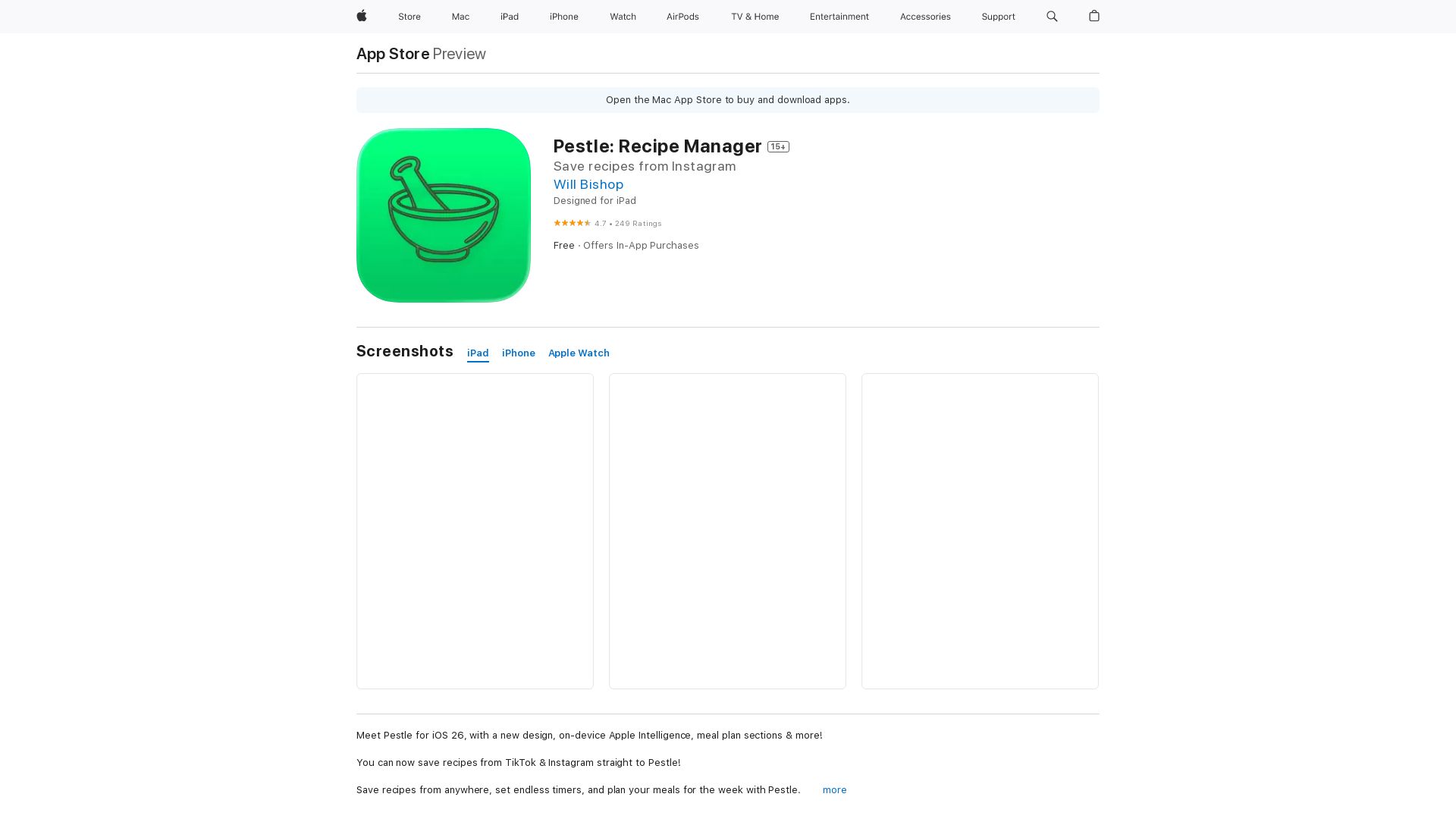 Pestle Recipe Manager