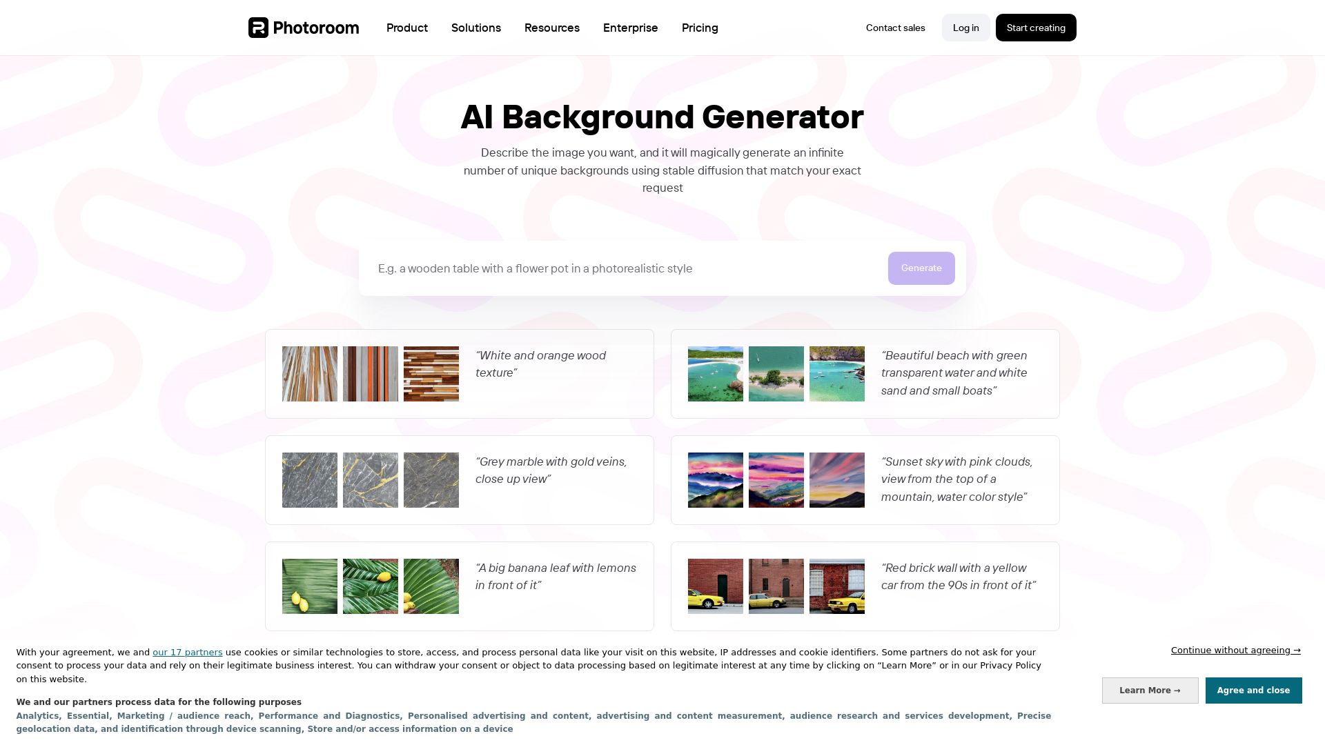 AI Background Generator by PhotoRoom