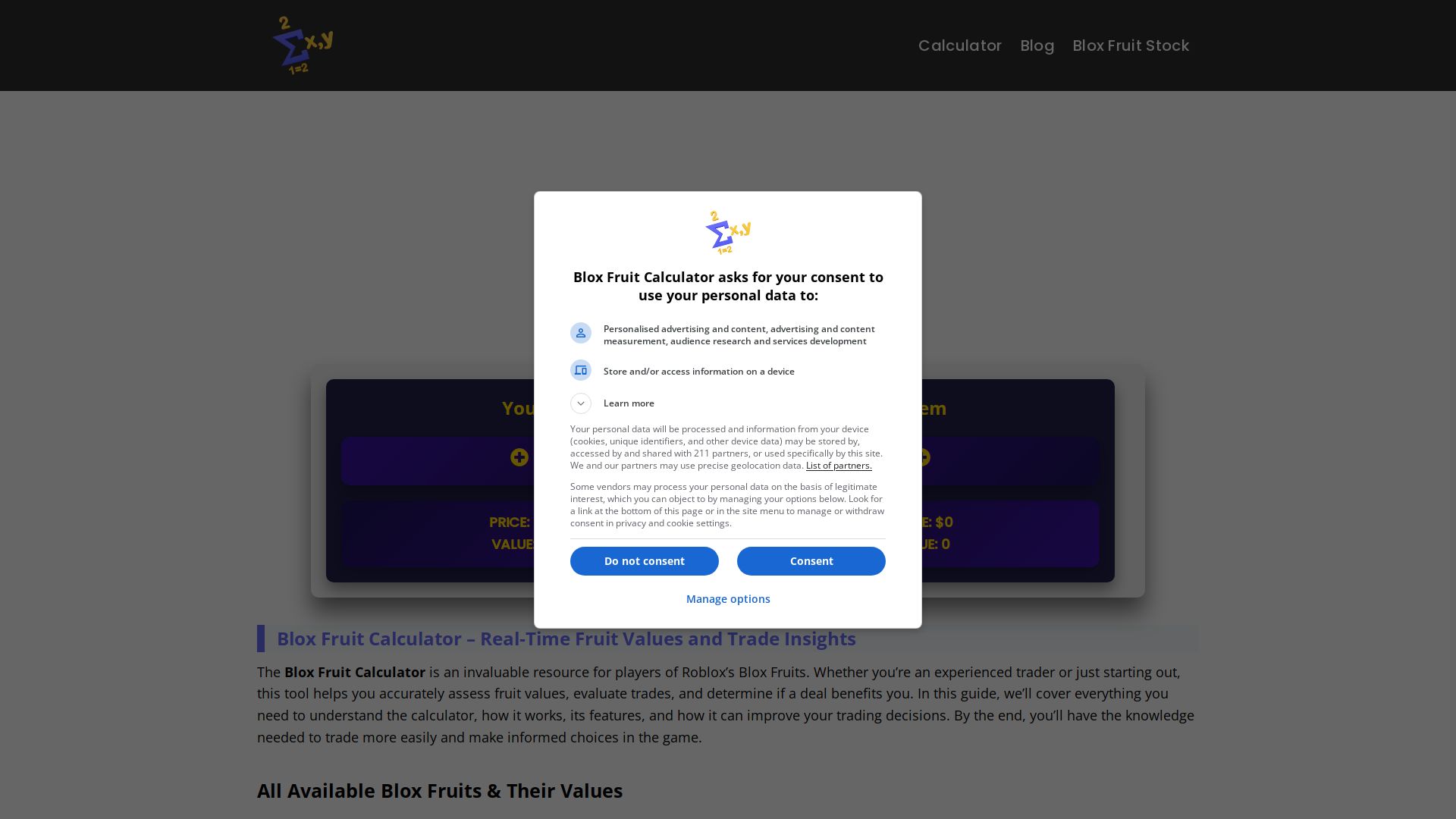 Blox Fruit Calculator