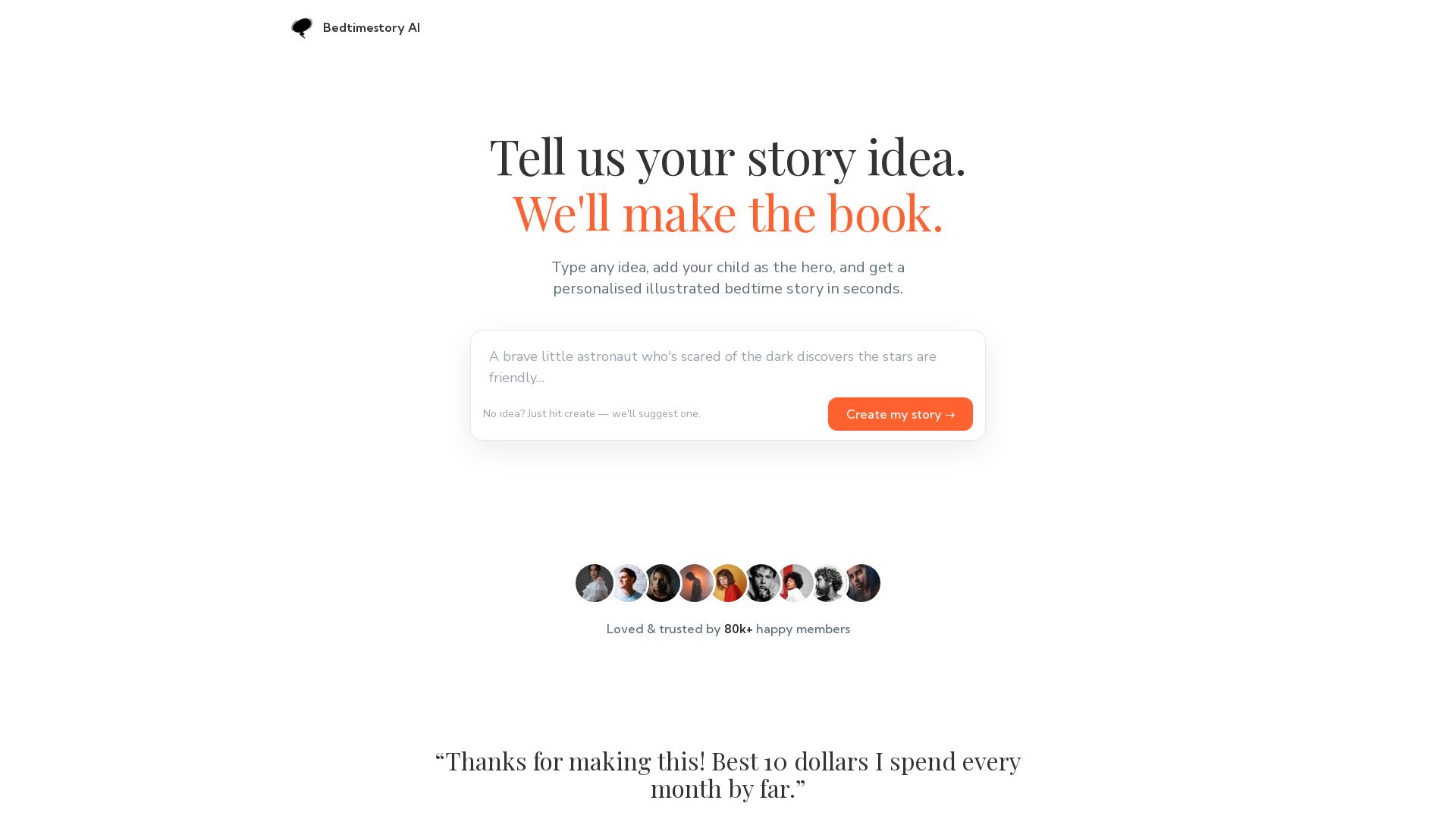 BedtimeStory AI