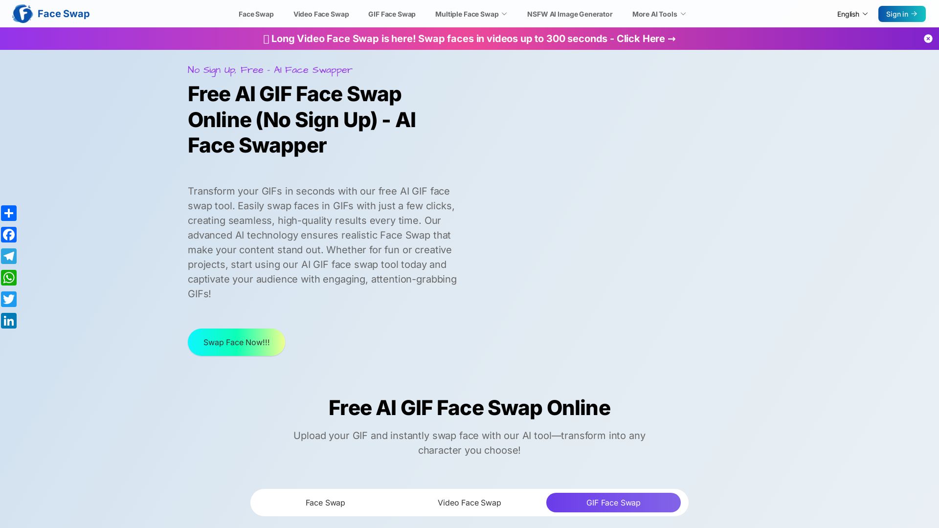 Free AI GIF Face Swap Online