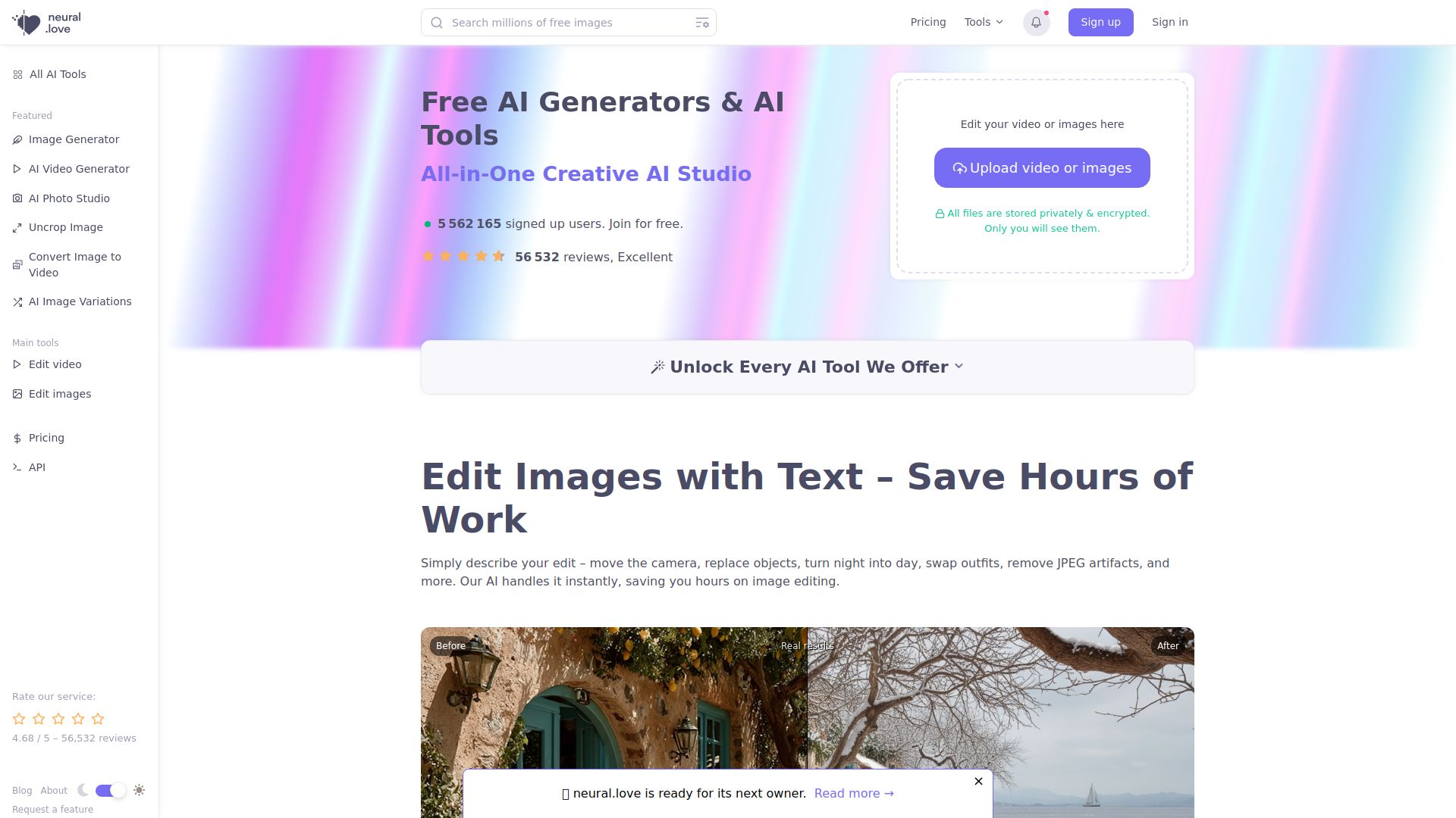 Neural.love Art Generator