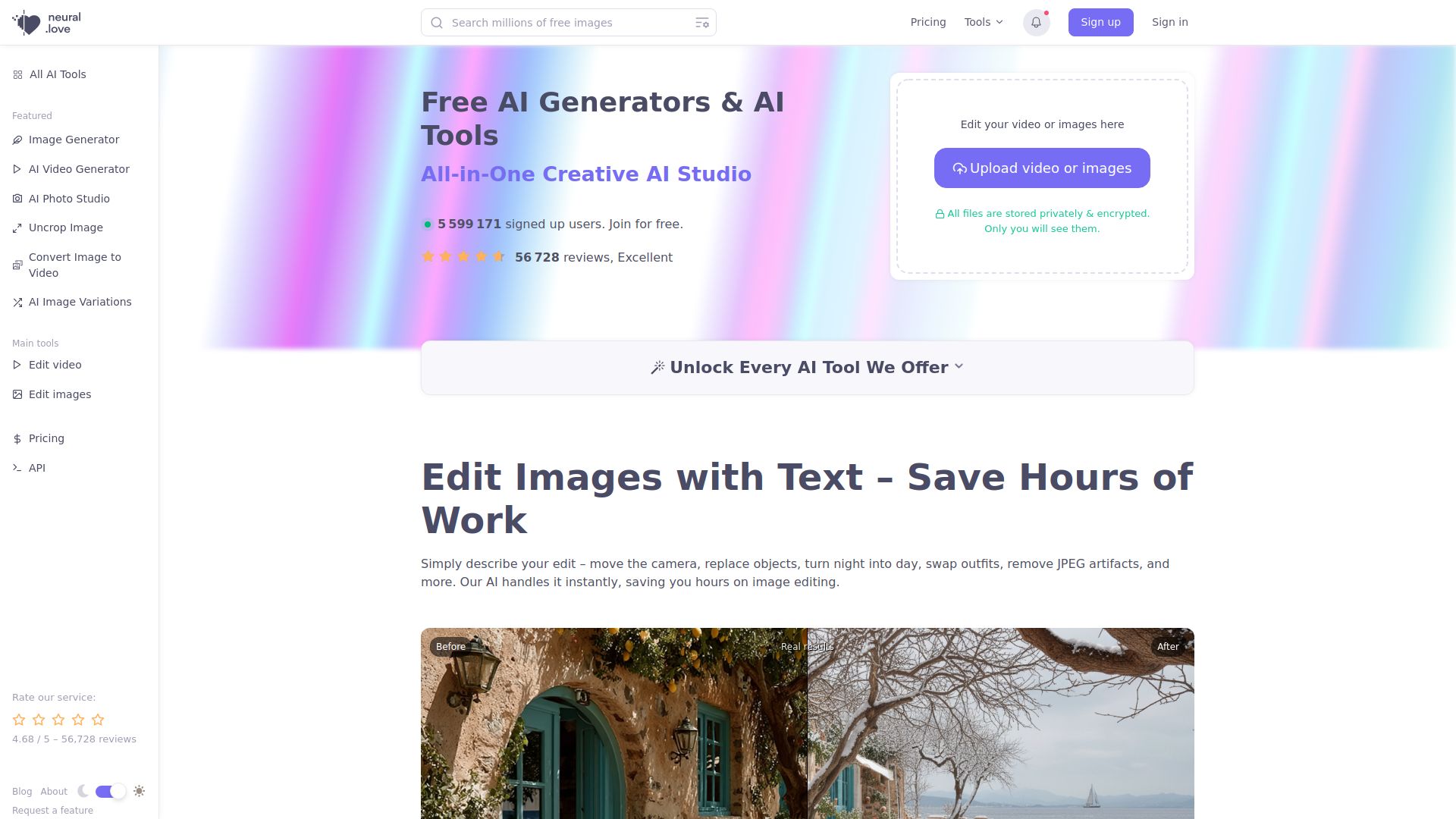 Neural.love Art Generator