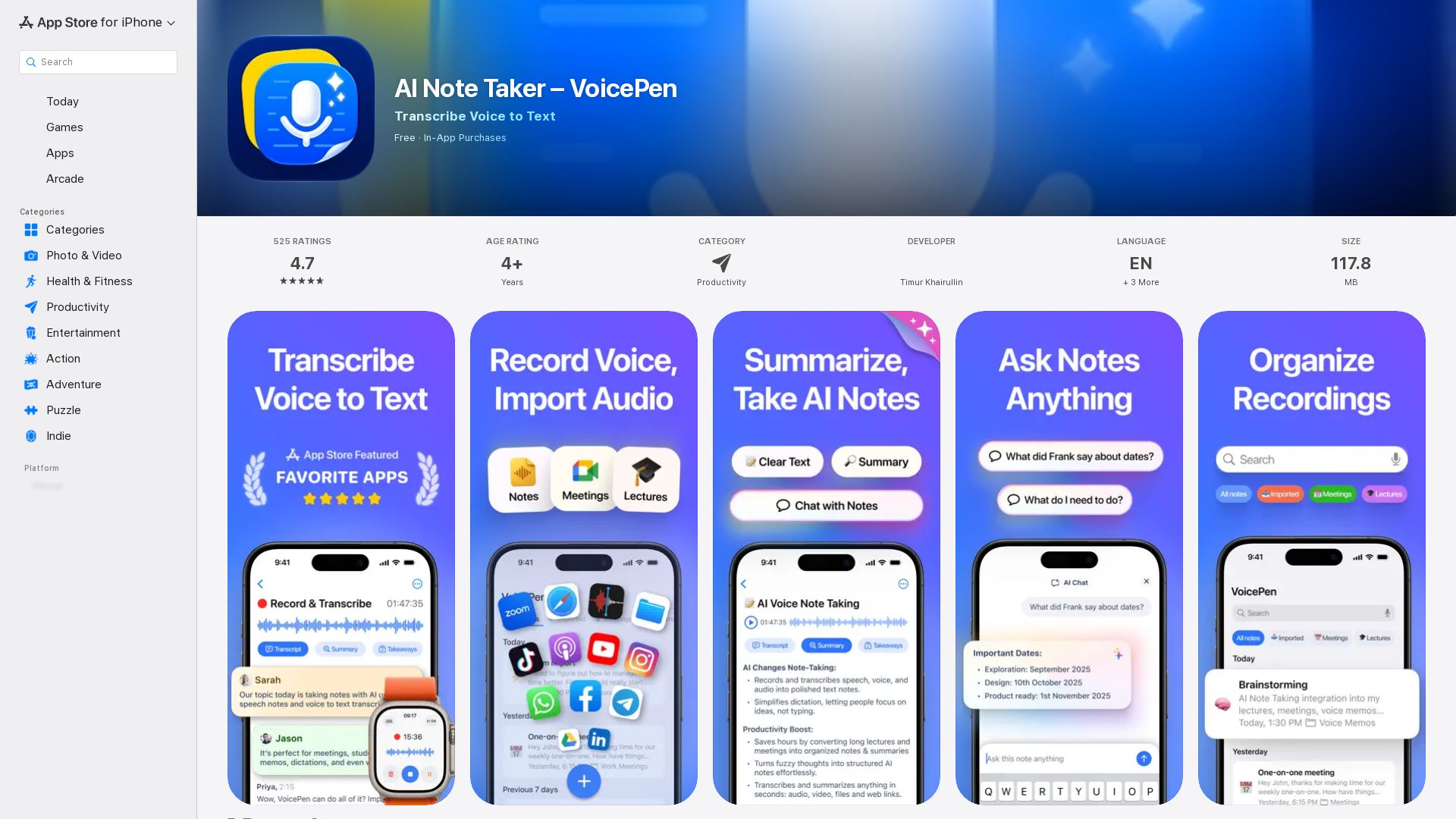 Voice Pen: Speech to Text AI