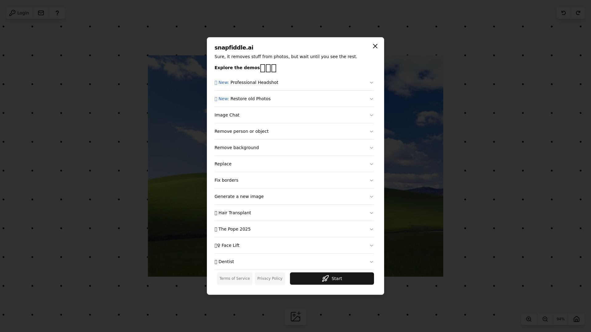snapfiddle AI Image Editor