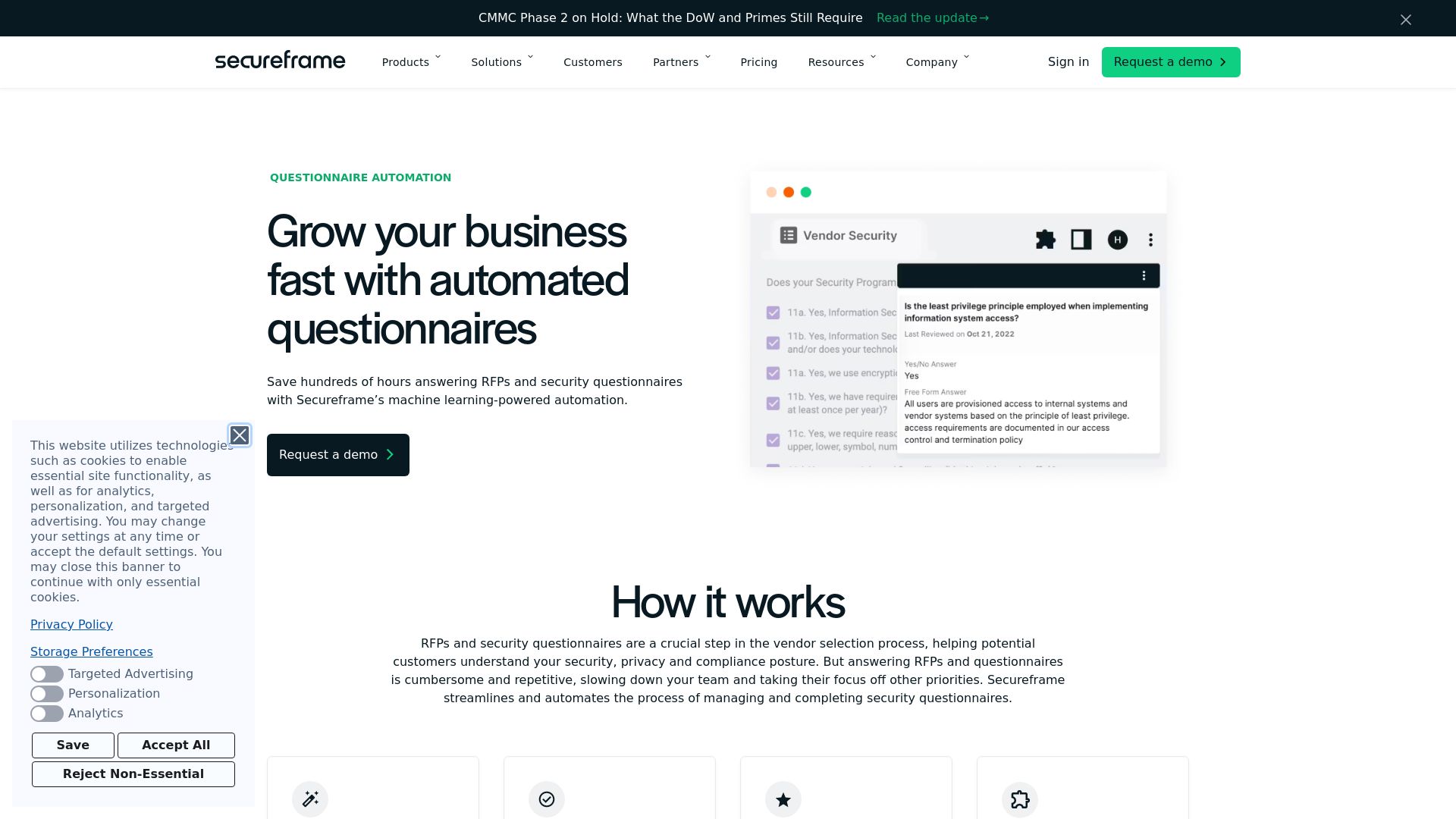 SECUREFRAME QUESTIONNAIRES