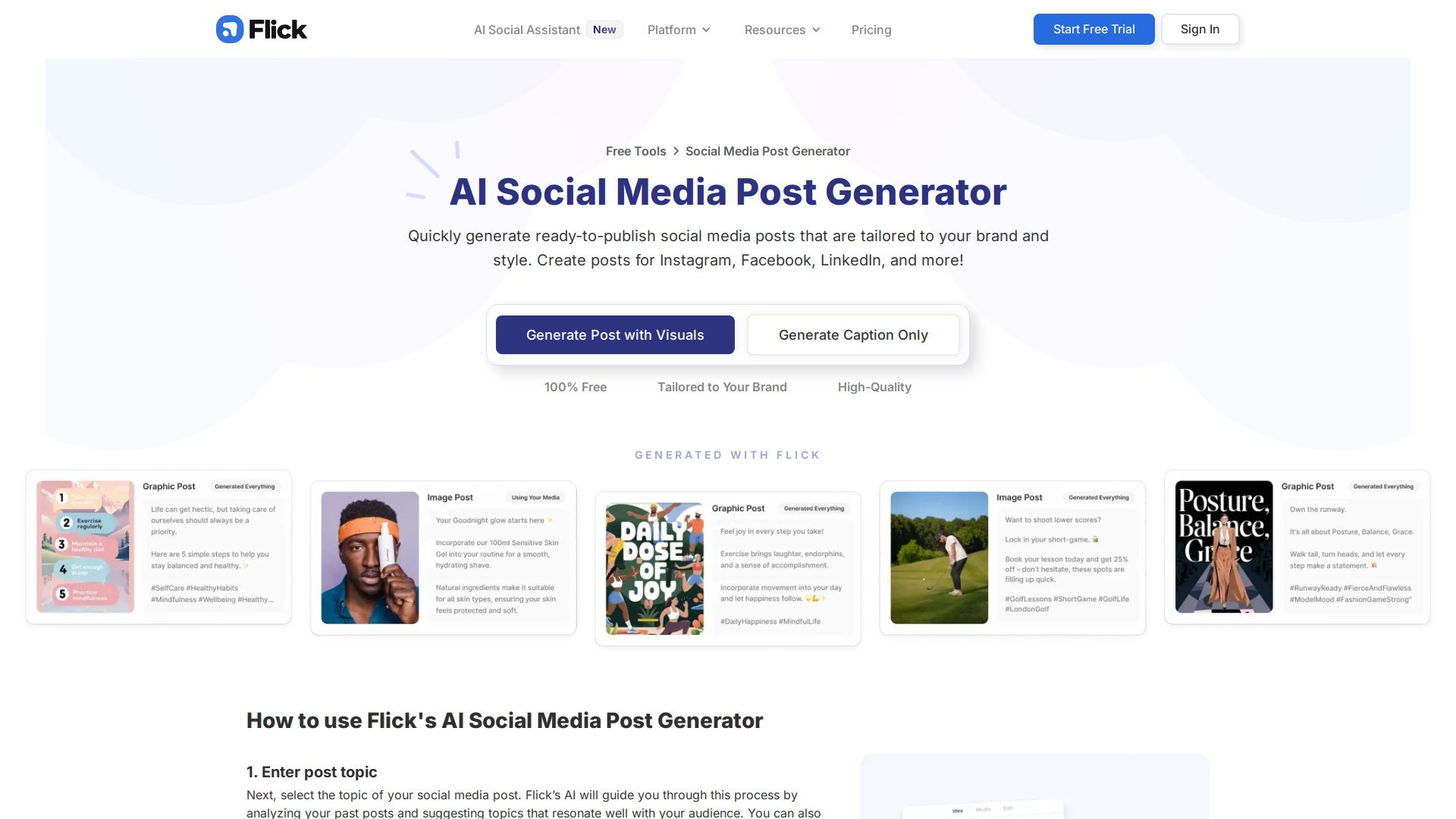 AI Social Post Generator / Social Media Assistant / Best tools ...